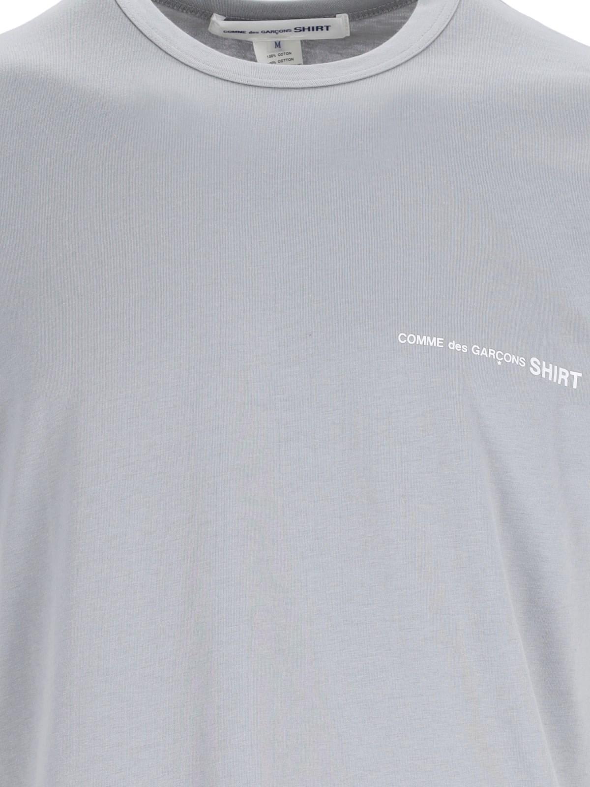Shop Comme Des Garçons Shirt Logo T-shirt In Grey