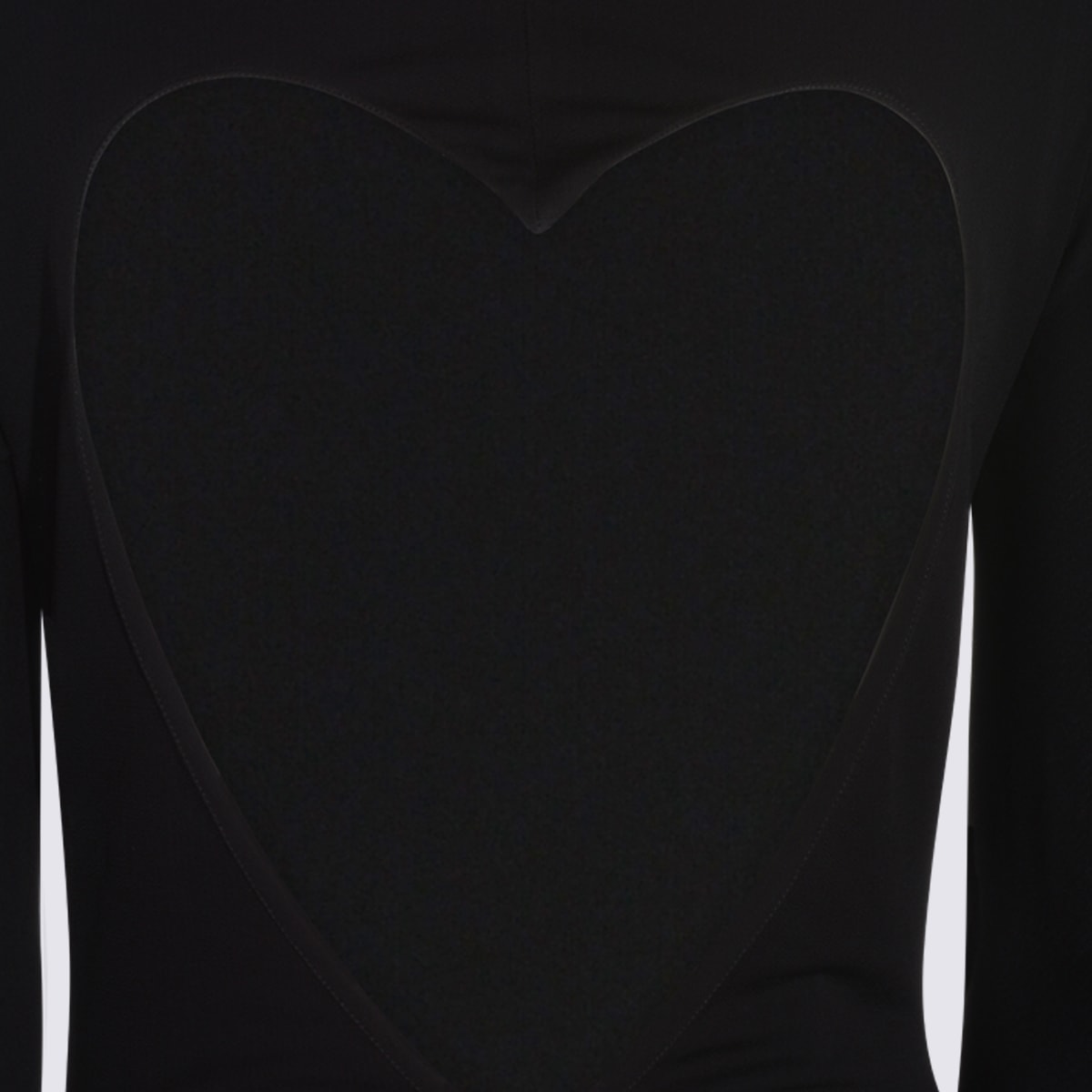 Alaïa Alaia Women Fluid Jersey Dress With Heart Detail In Black