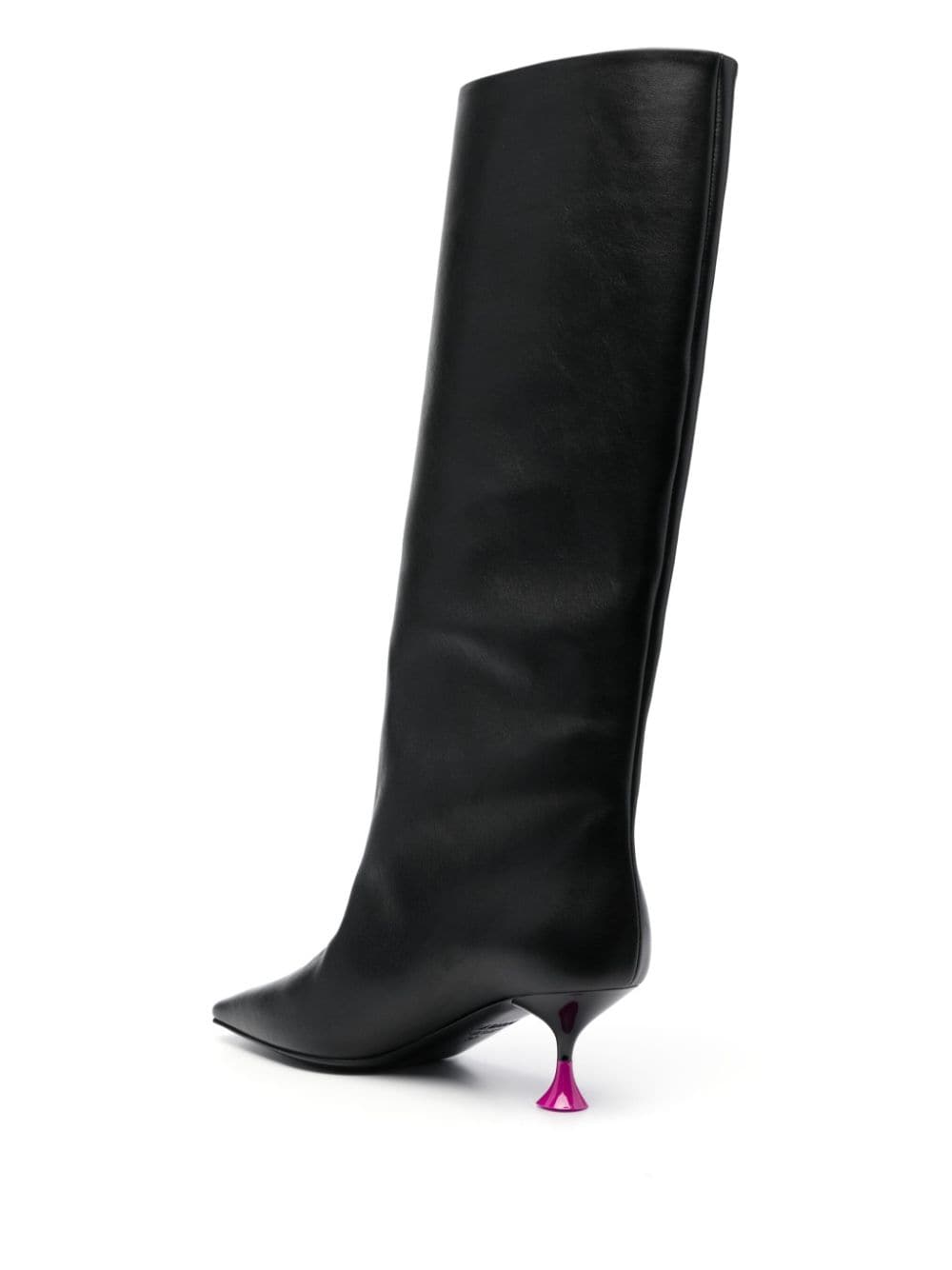 Shop 3juin Anita High Boots In Cris Oxford Black