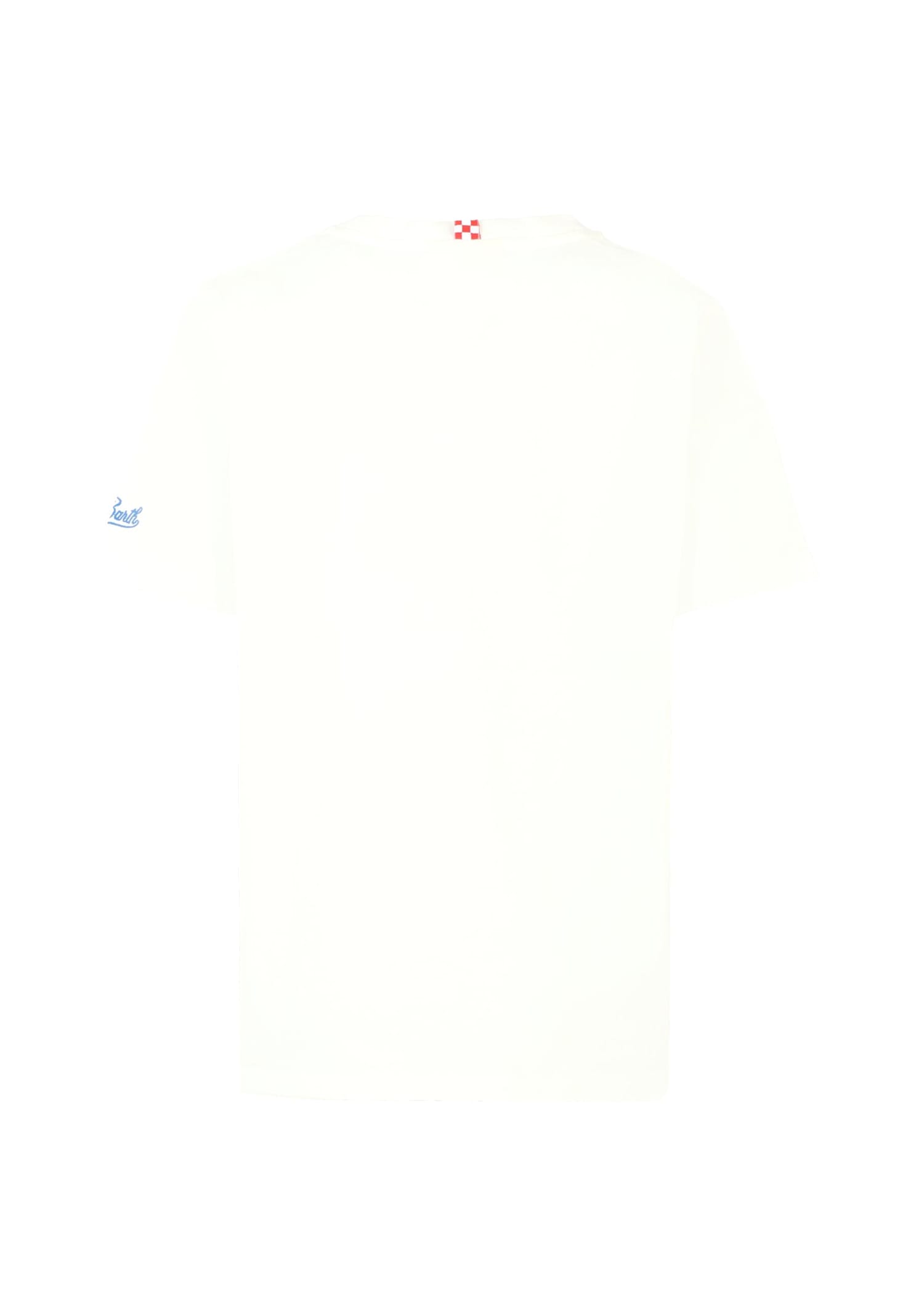 Mc2 Saint Barth White T-shirt For Boy With Red Fish In White
