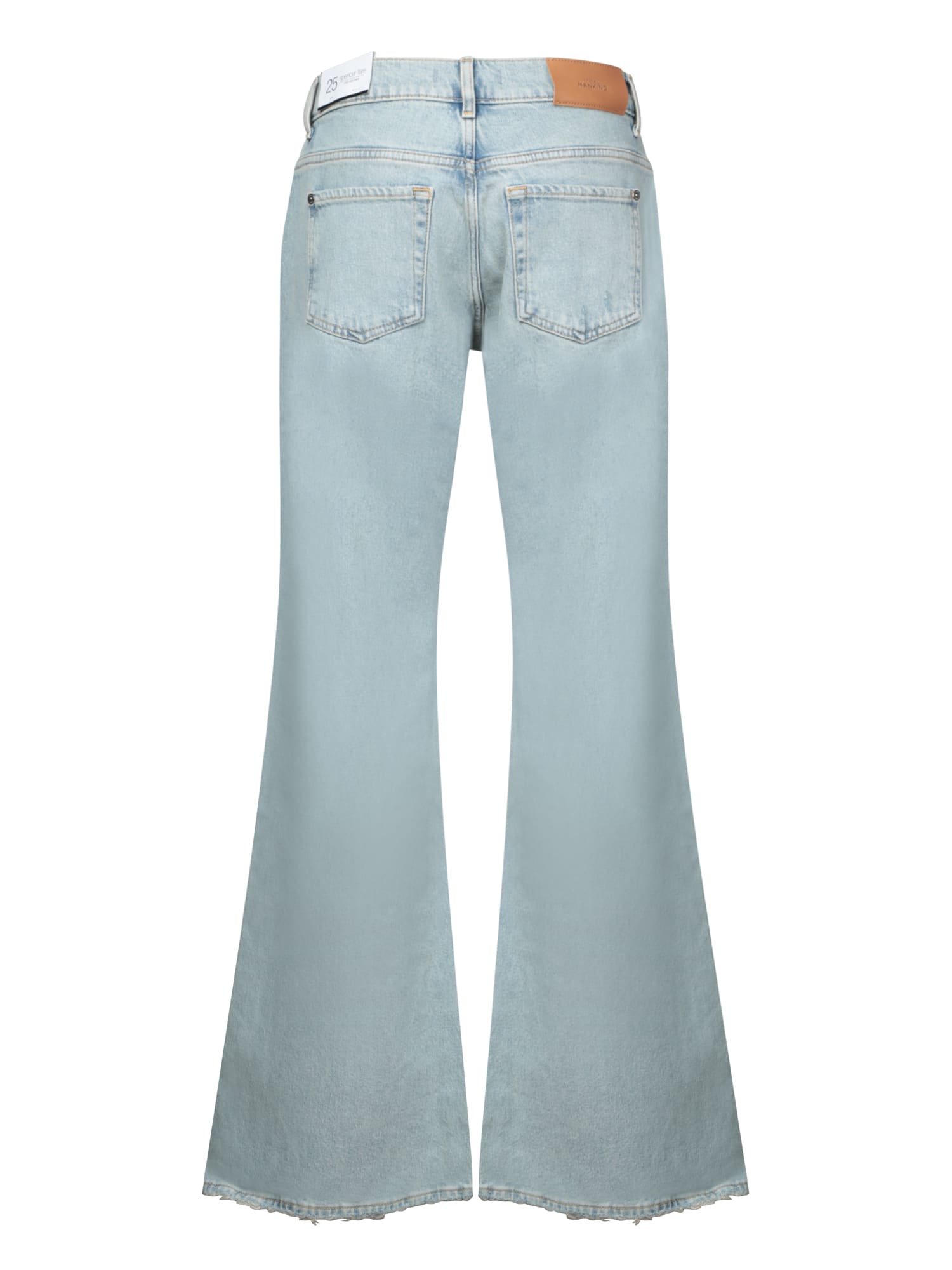 7 For All Mankind Sahara Spencer Flare Light Blue Jeans In Blue