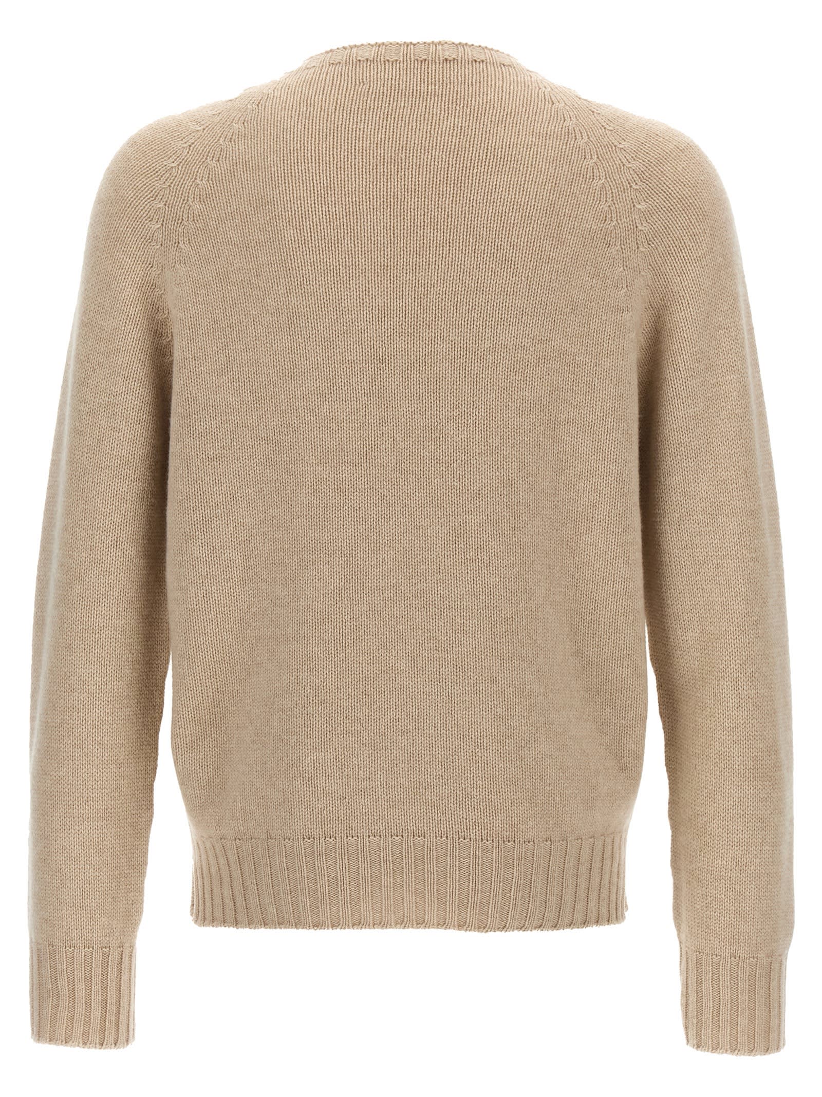 Ma'ry'ya Raglan-sleeve Wool Sweater In Neutral