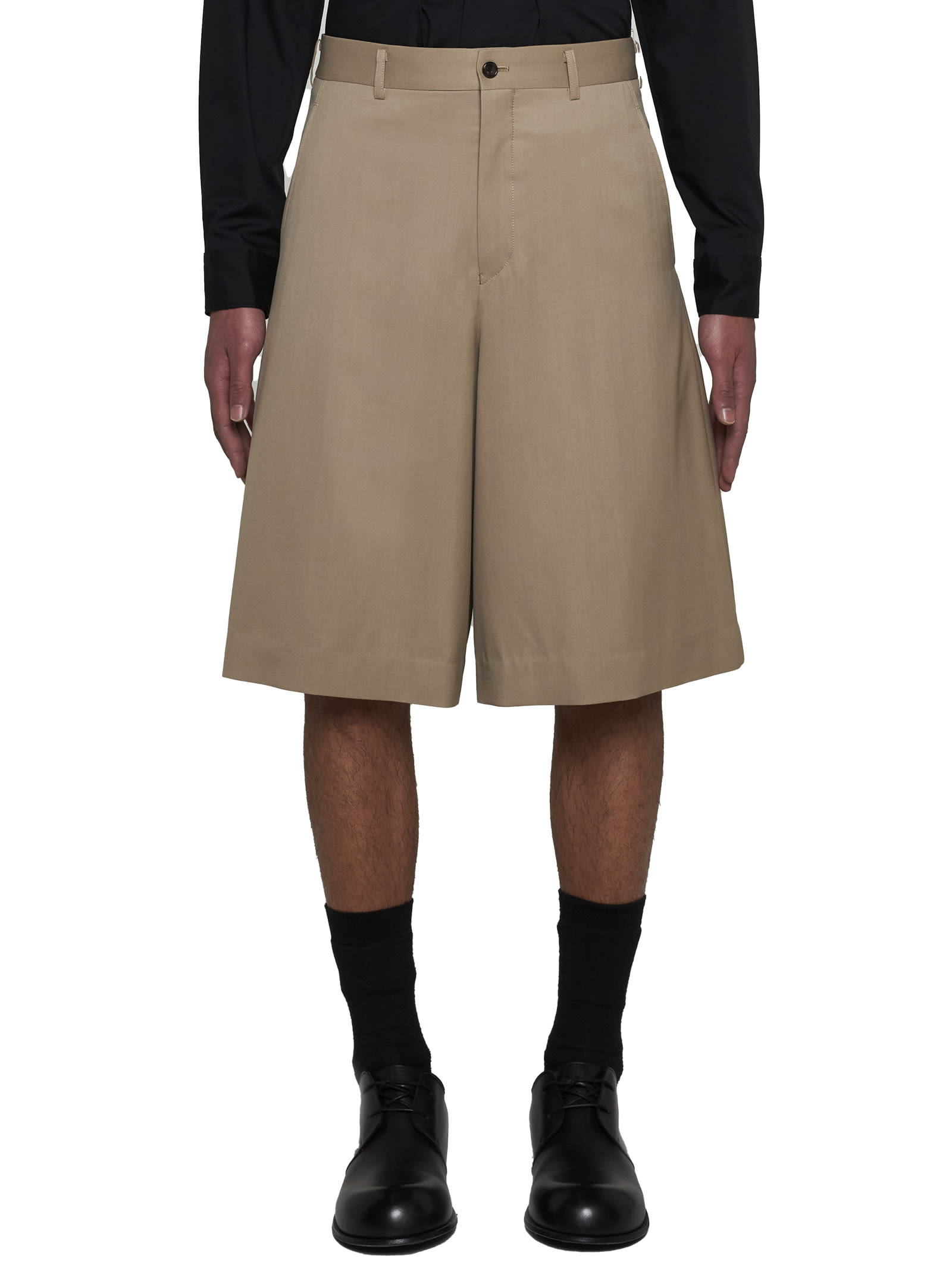 Shop Comme Des Garçons Homme Deux Shorts In Beige