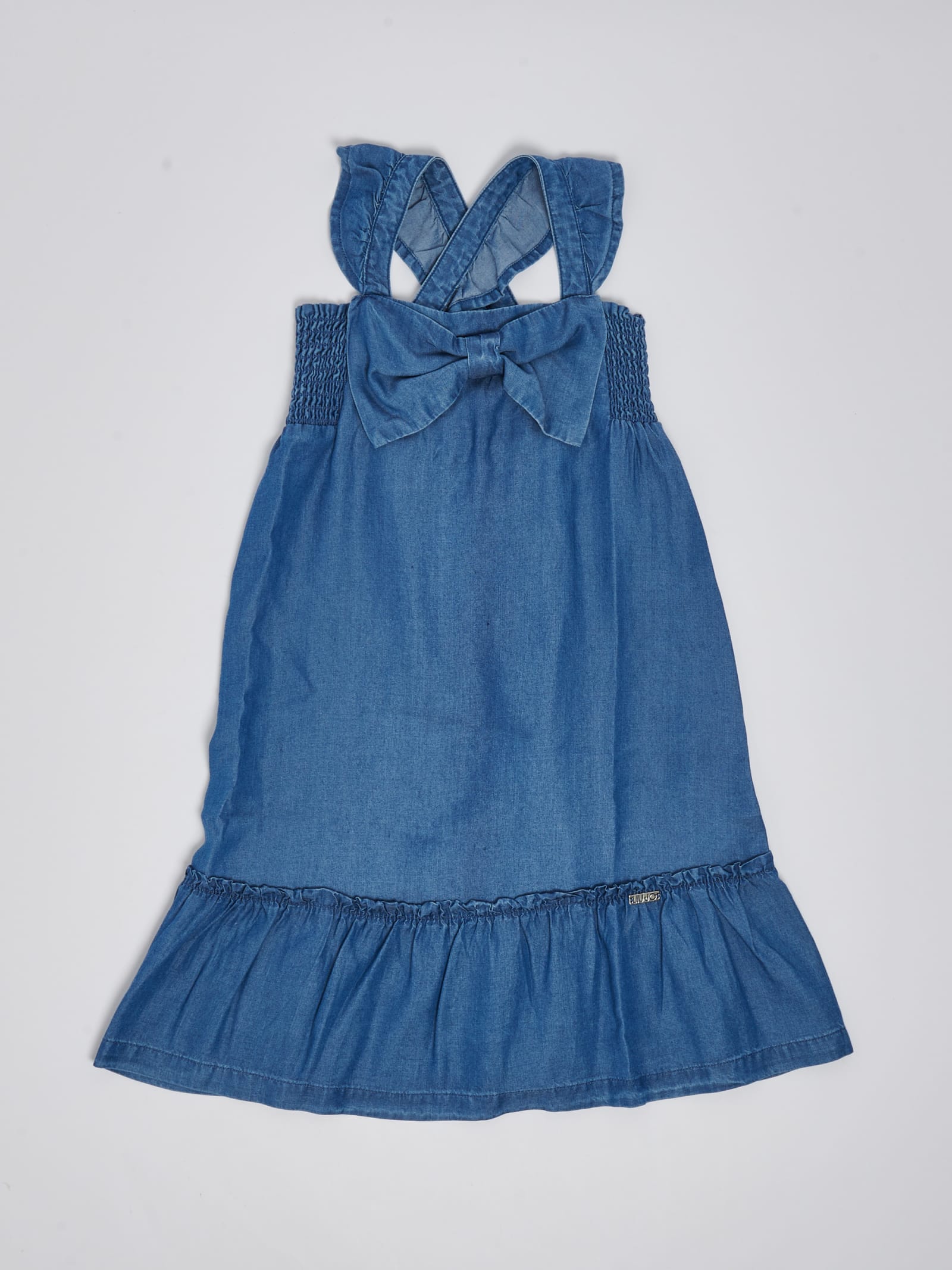 Liu •jo Kids' Denim Dress Dress In Denim Chiaro