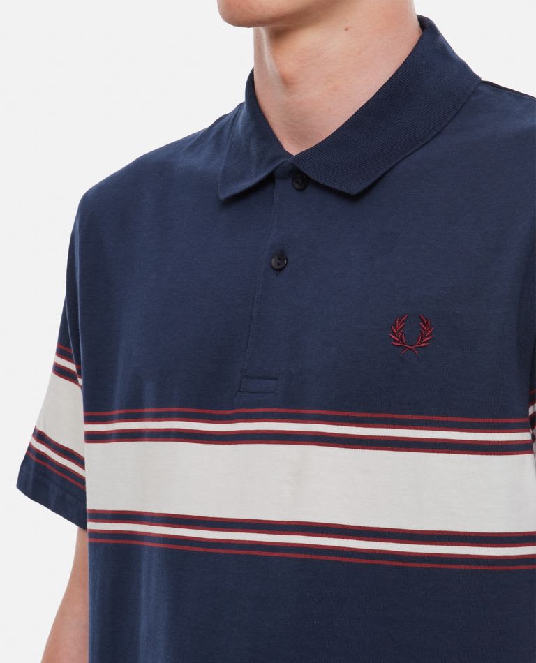 Fred Perry Cotton Polo In Blue