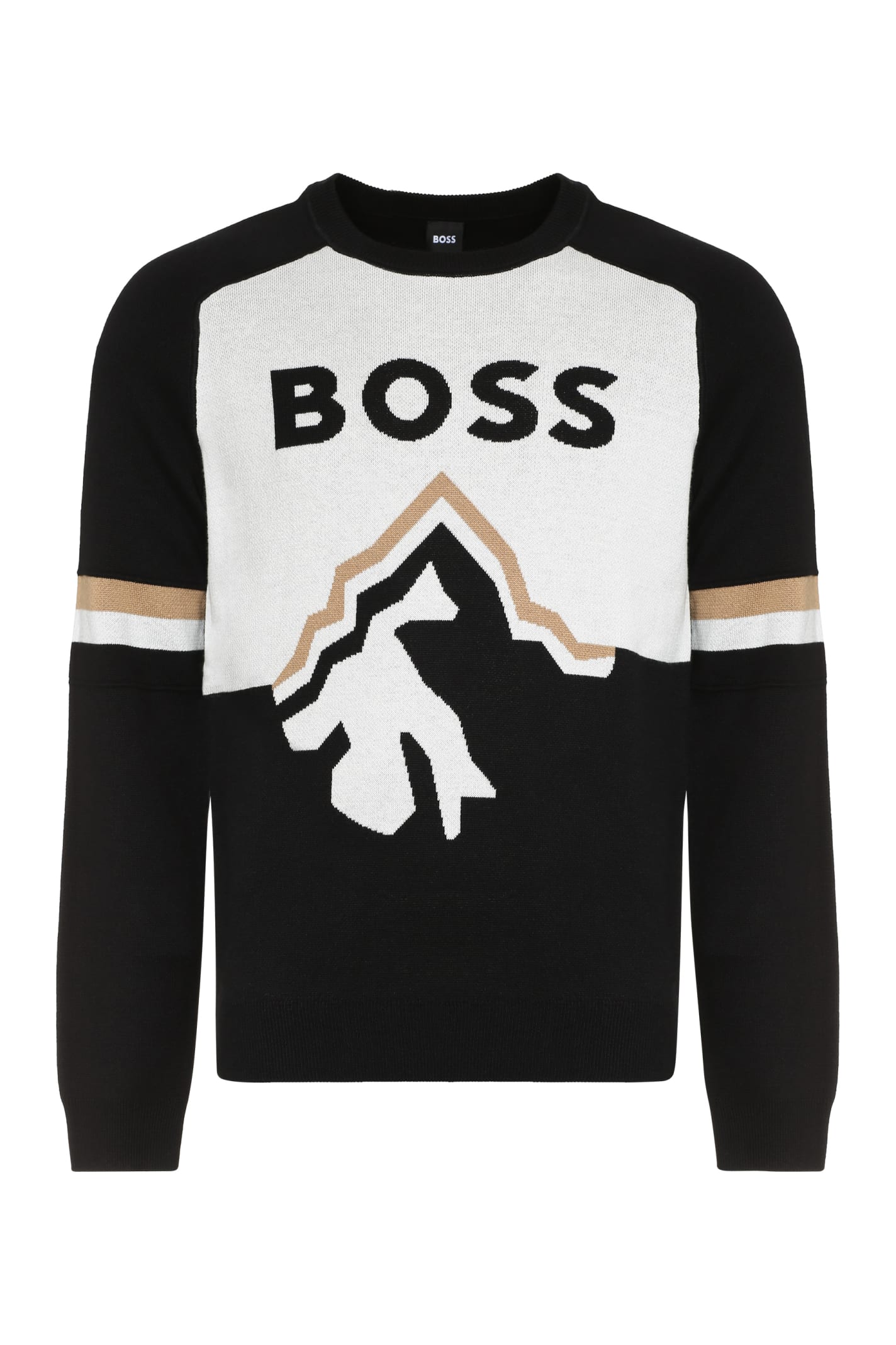 Hugo Boss Intarsia Crew-neck Sweater