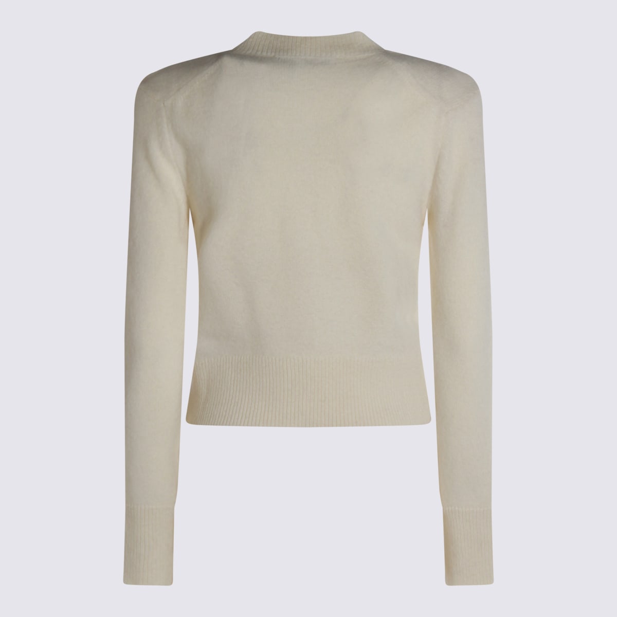 Maison Kitsuné Profile Fox-embroidered Button Cardigan In Sand