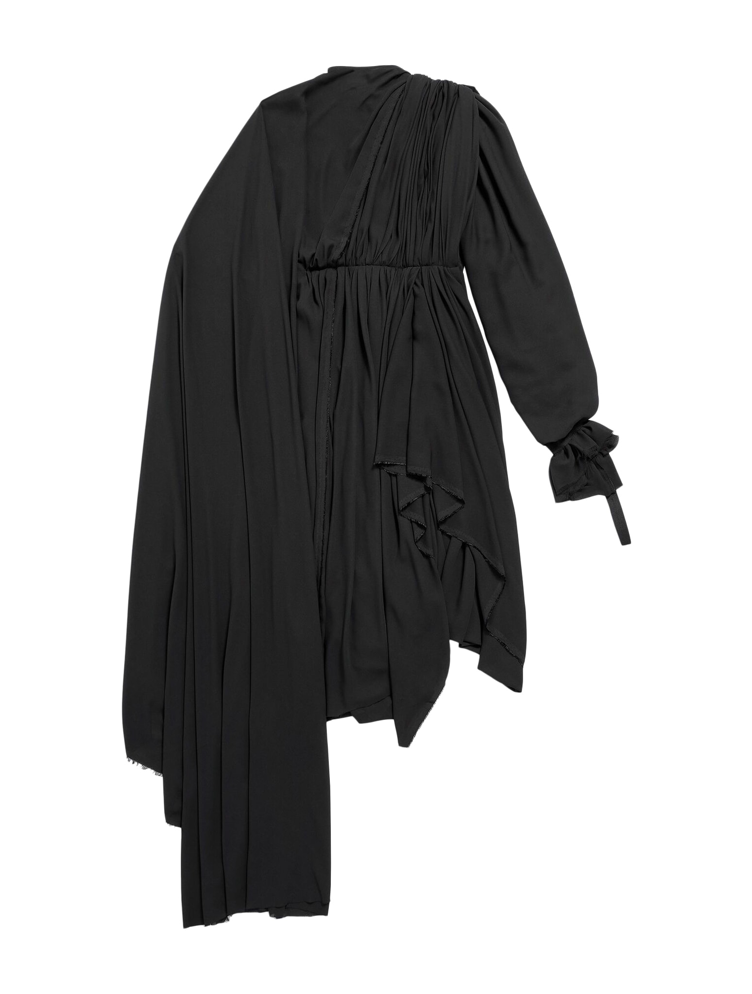 Shop Balenciaga All In Dress Light Technical Crepe In Black