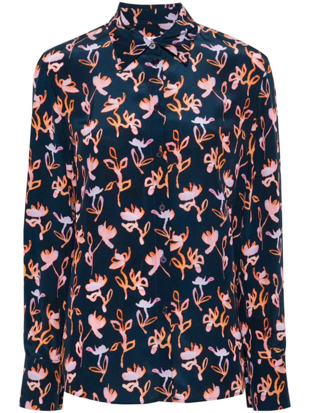 Shop Ps By Paul Smith Printed Shirt In Dk Na