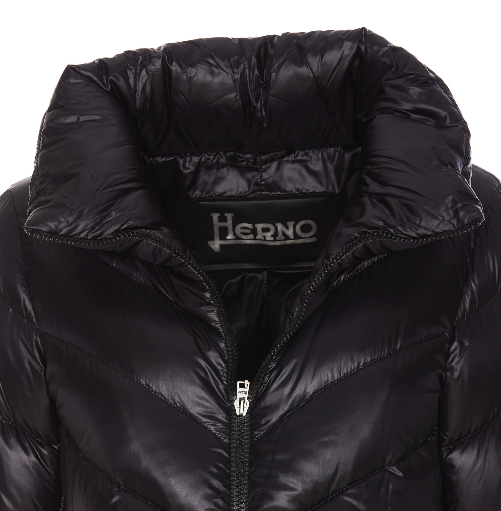 Shop Herno Down Jacket In Black