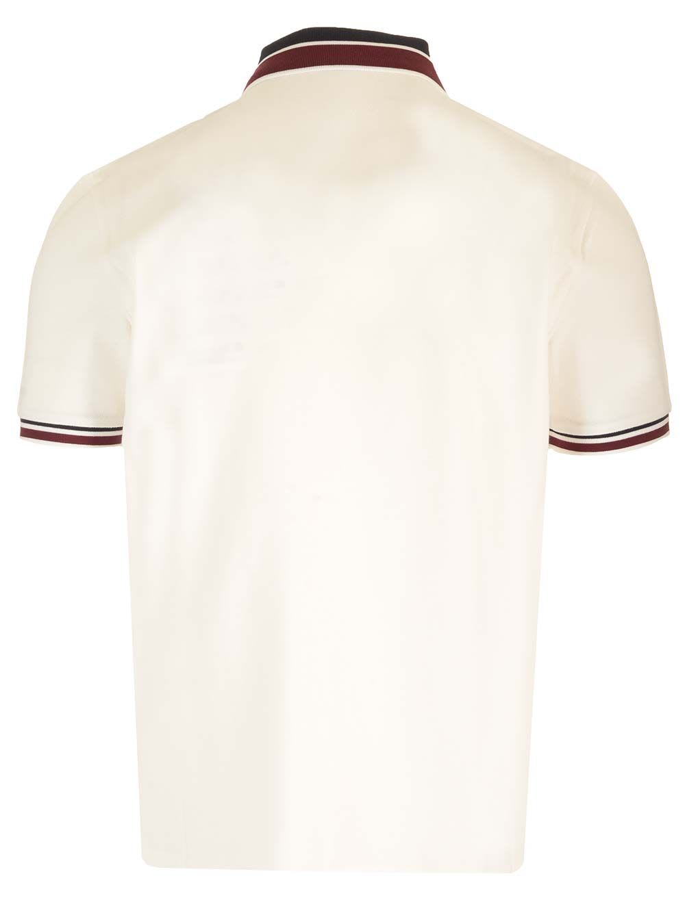 Shop Moncler Short Sleeve Polo In White