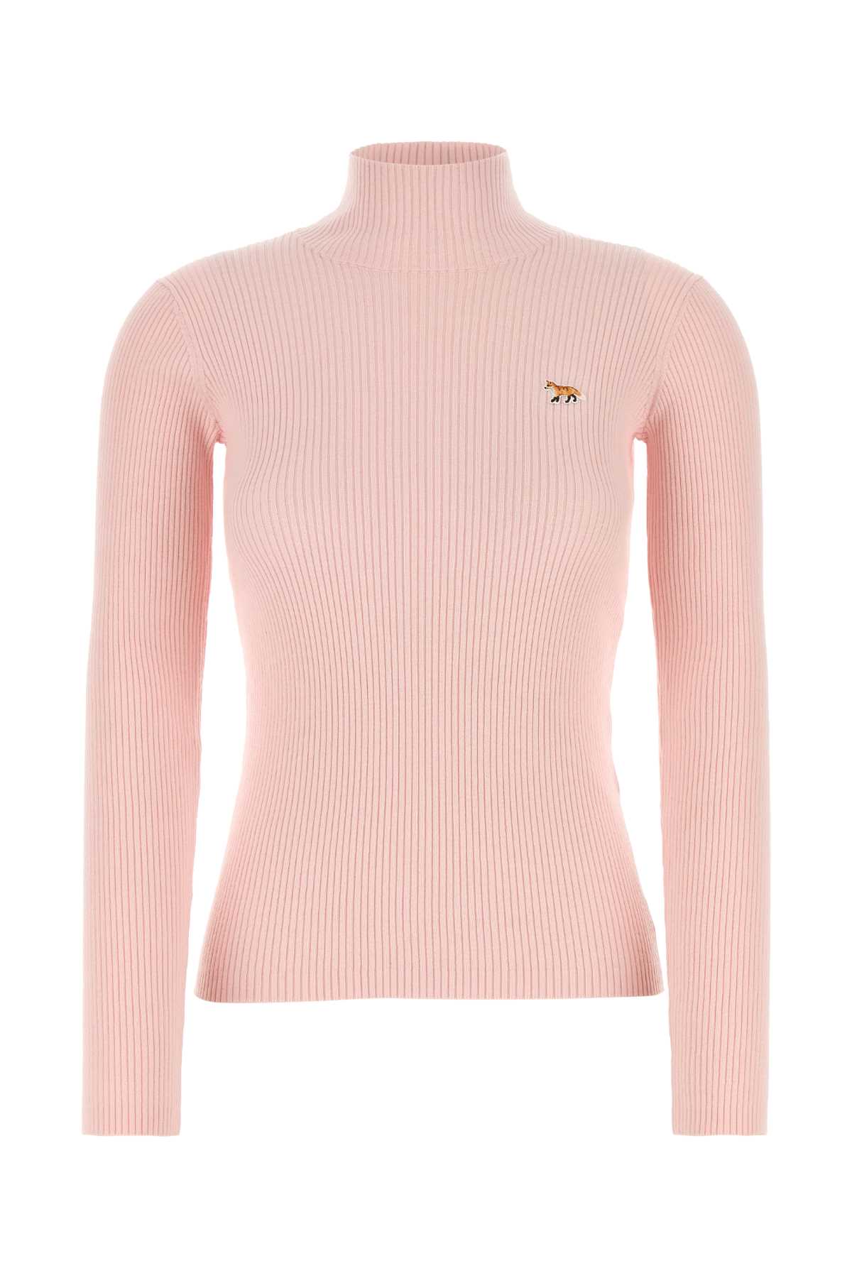 Maison Kitsuné Pink Cotton And Wool T-shirt