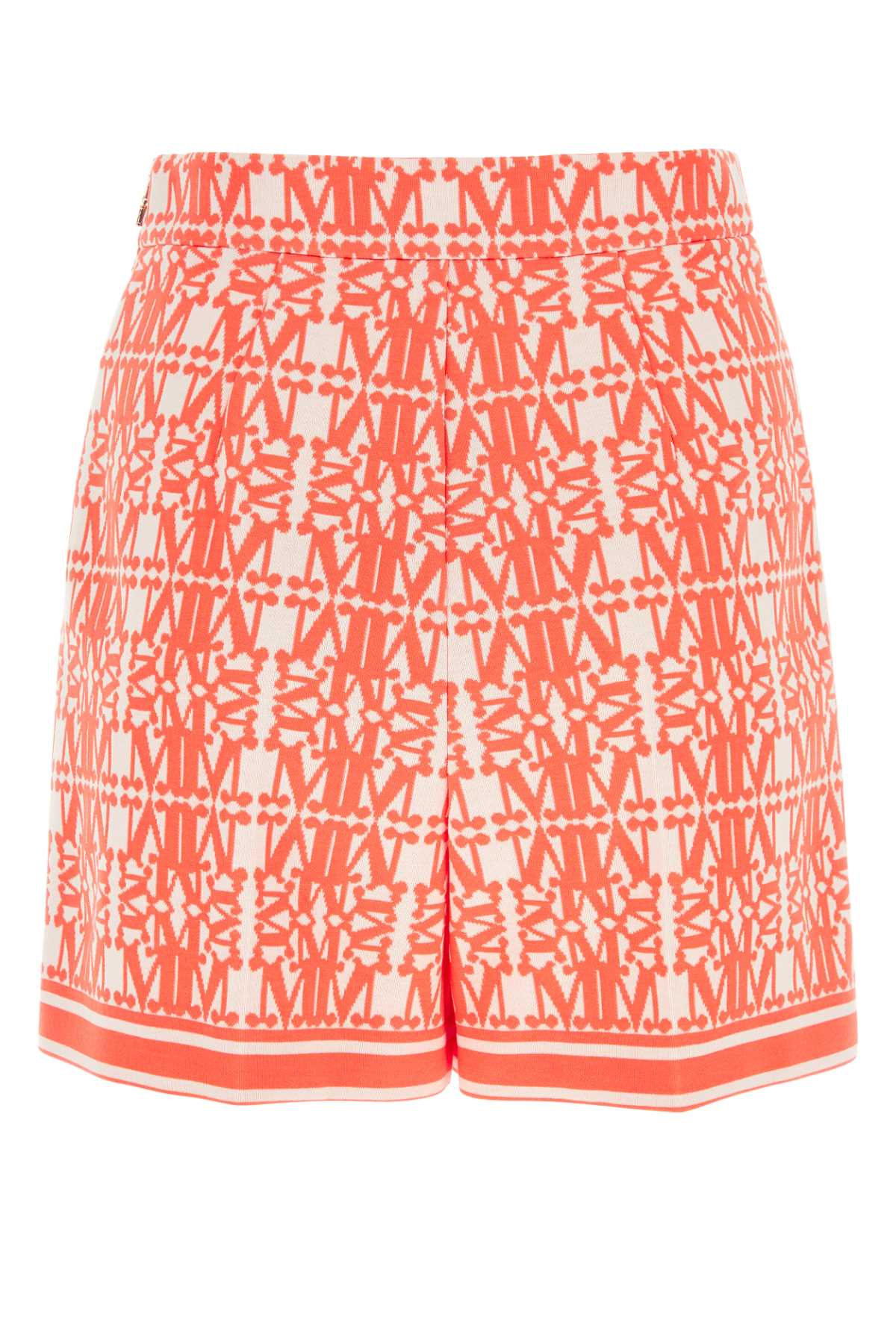 MAX MARA EMBROIDERED COTTON BLEND ANAGNI SHORTS