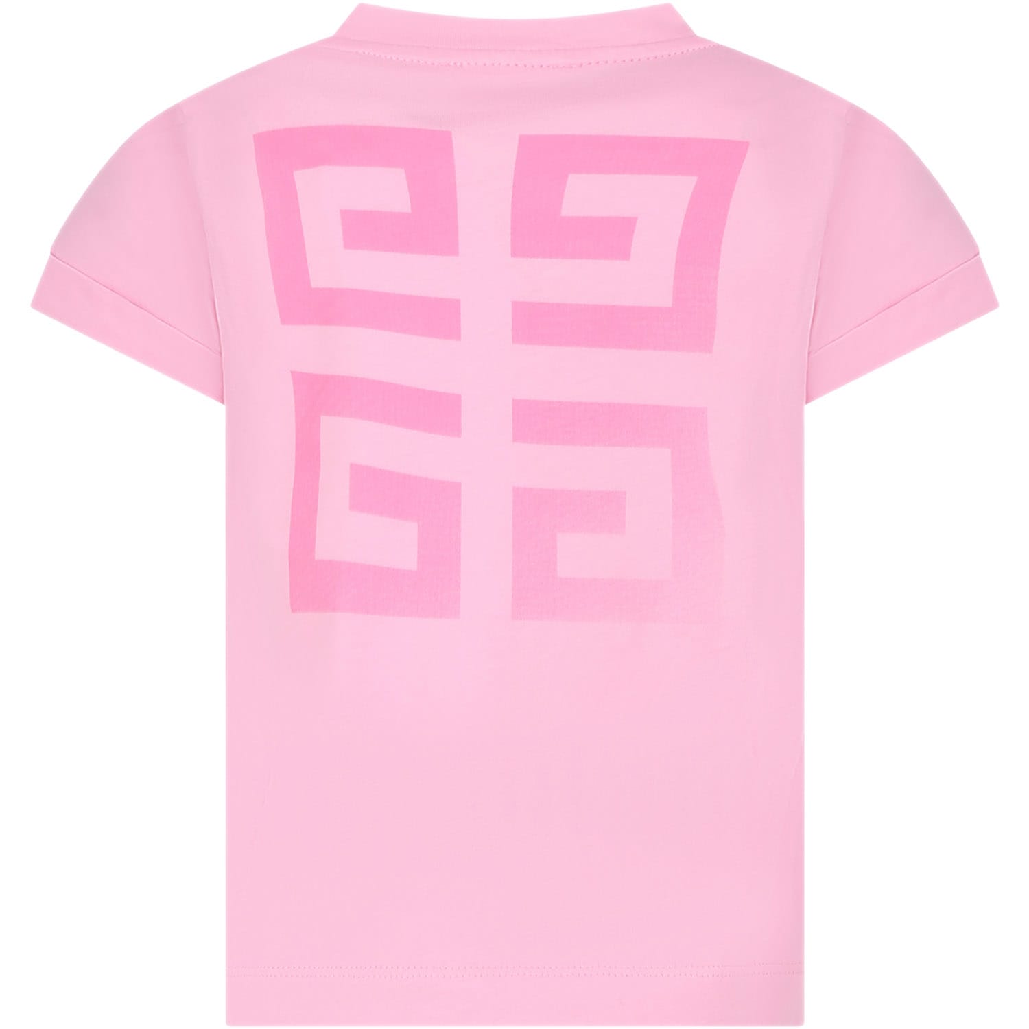 Shop Givenchy Pink T-shirt For Girl With Logo In Rosa