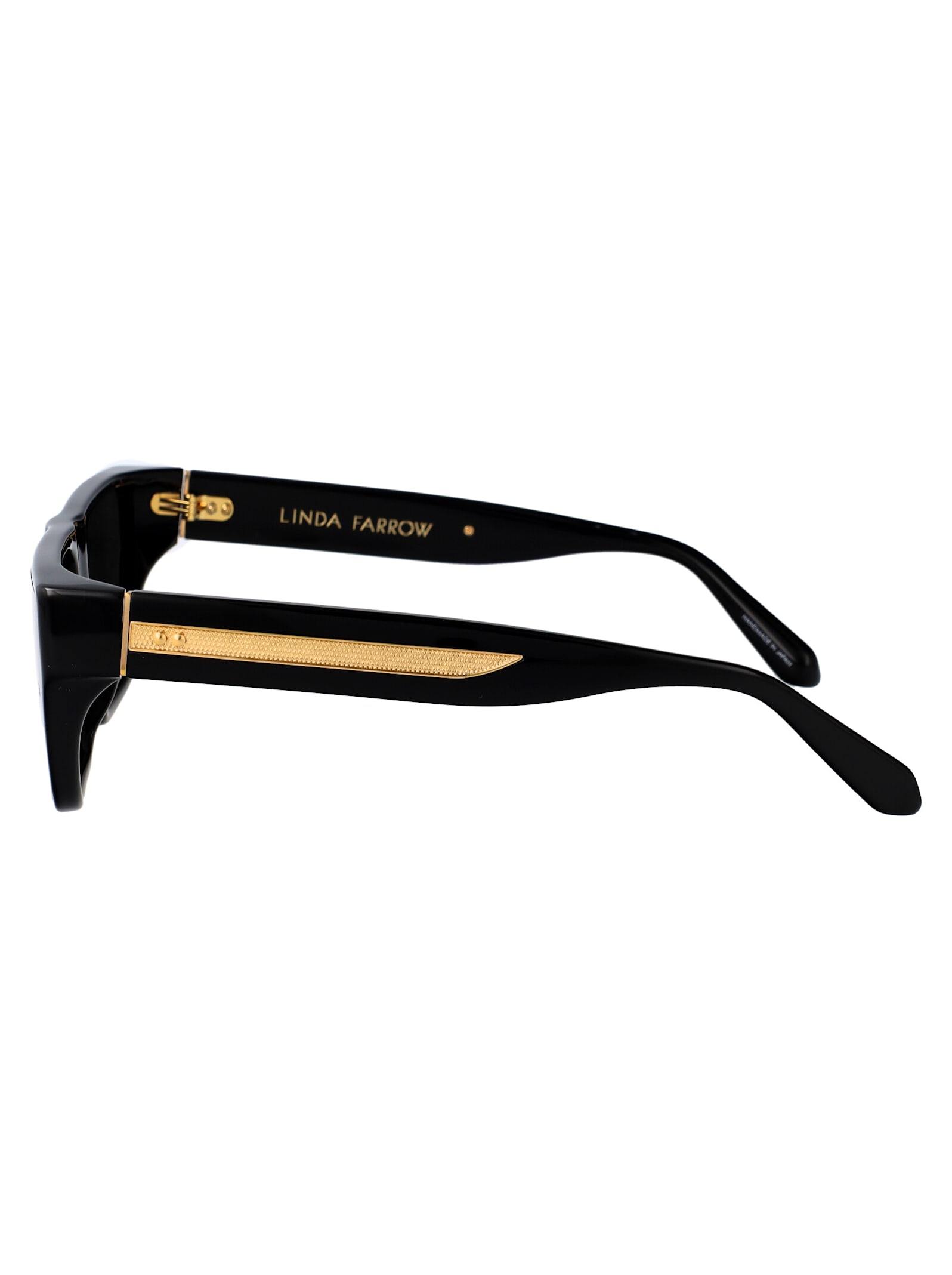 Linda Farrow Sunglasses Lfl1501 C1 Sun C1 In Black/yellowgold/grey