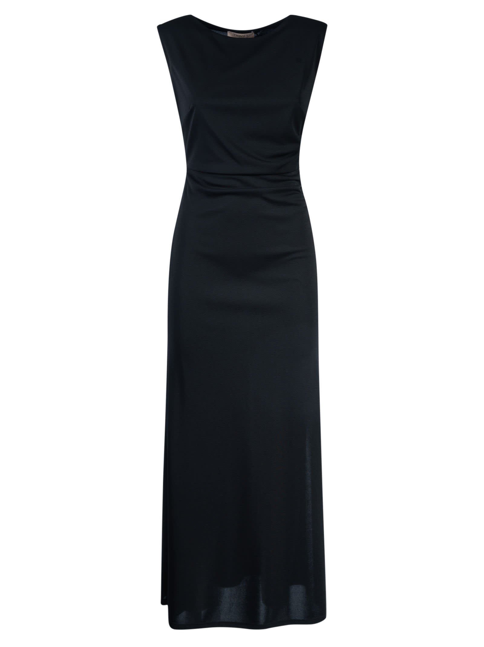 Shop Twinset Long-length Sleeveless Dress In Black