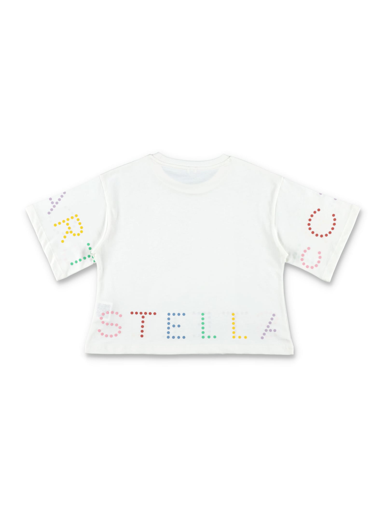 Shop Stella Mccartney Cropped Logo T-shirt In White