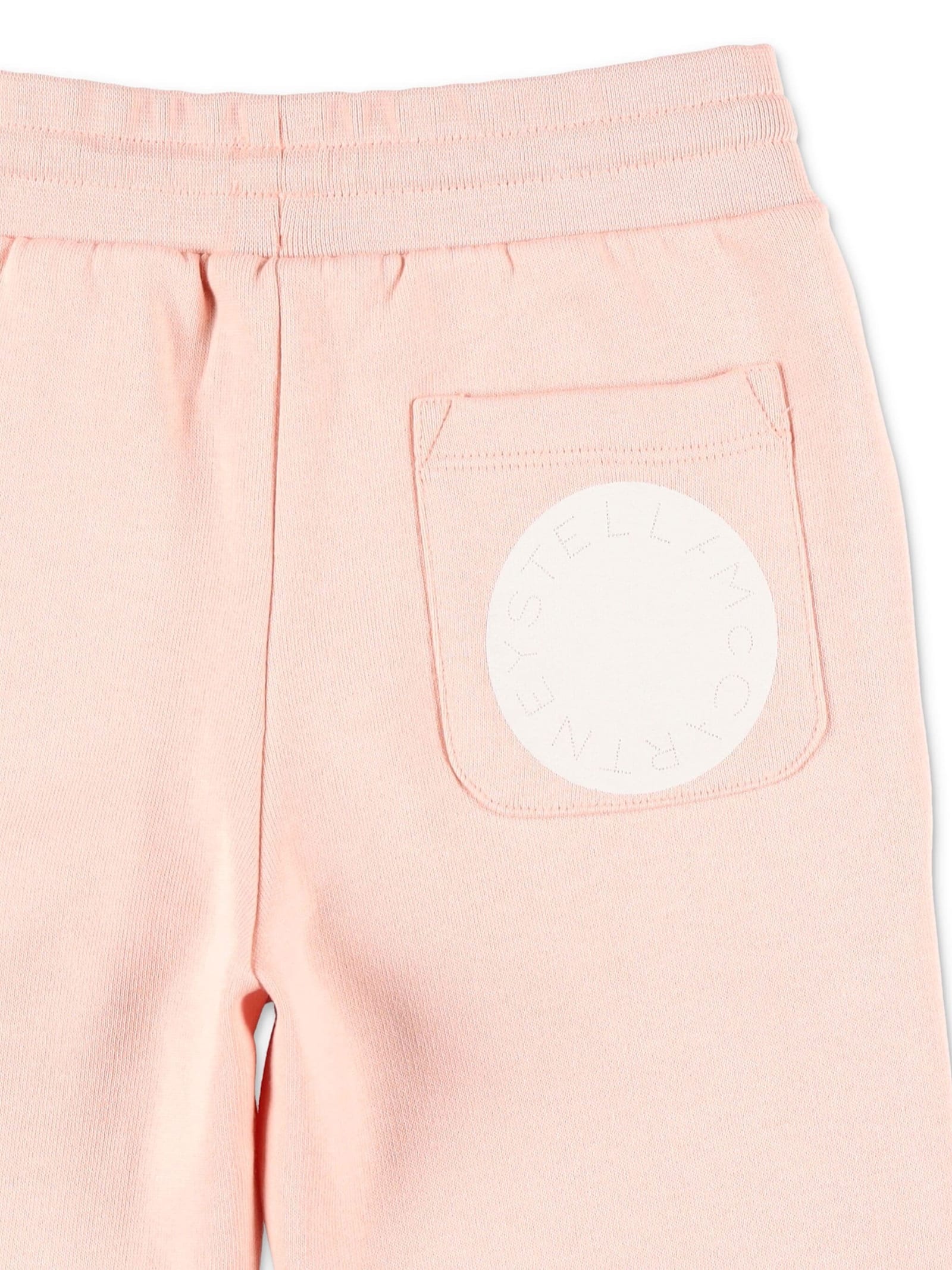 Shop Stella Mccartney Pink Joggers With Logo Disc