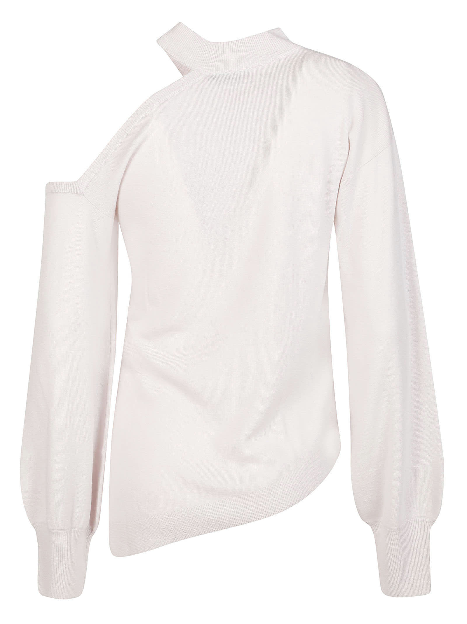 Shop Iro Heleni Asymmetrical Cut-out Sweater In Cloudy White