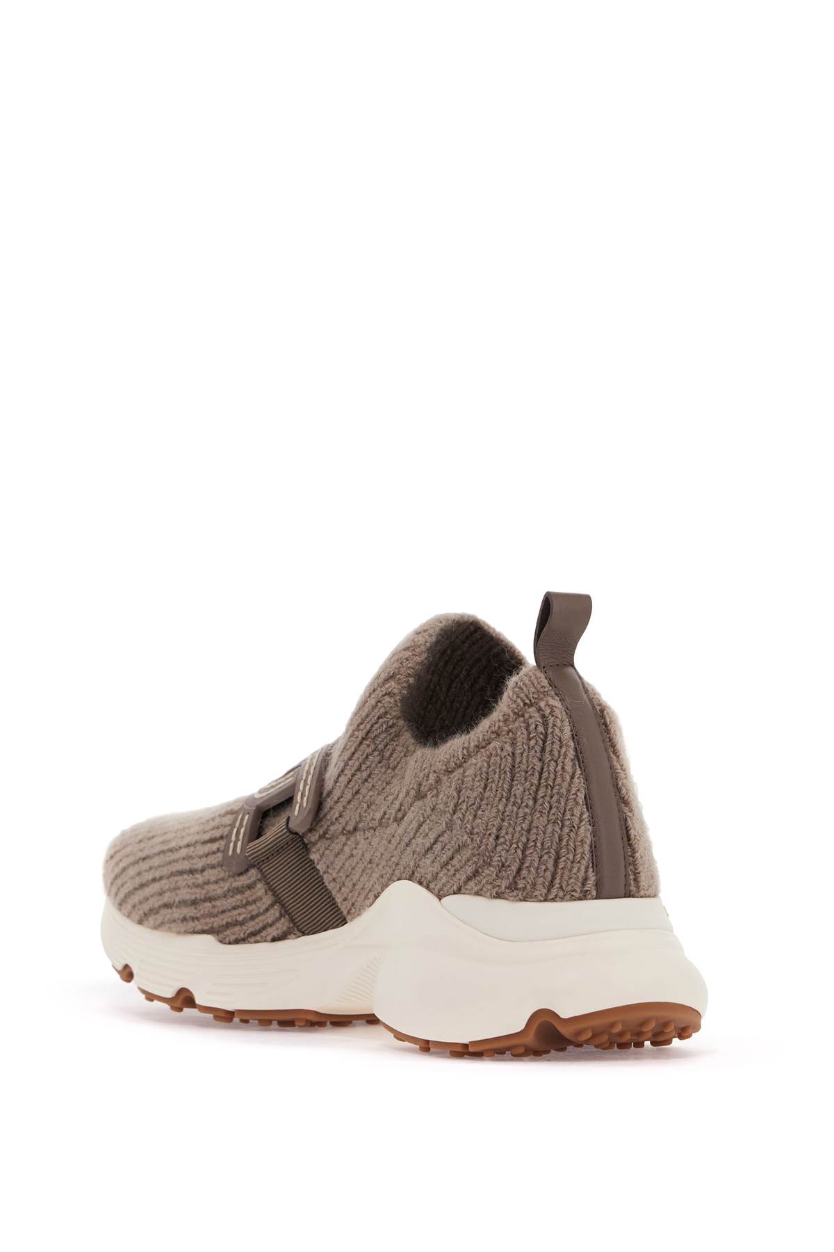 Shop Tod's Knit Kate Sneakers In Altraversione (grey)