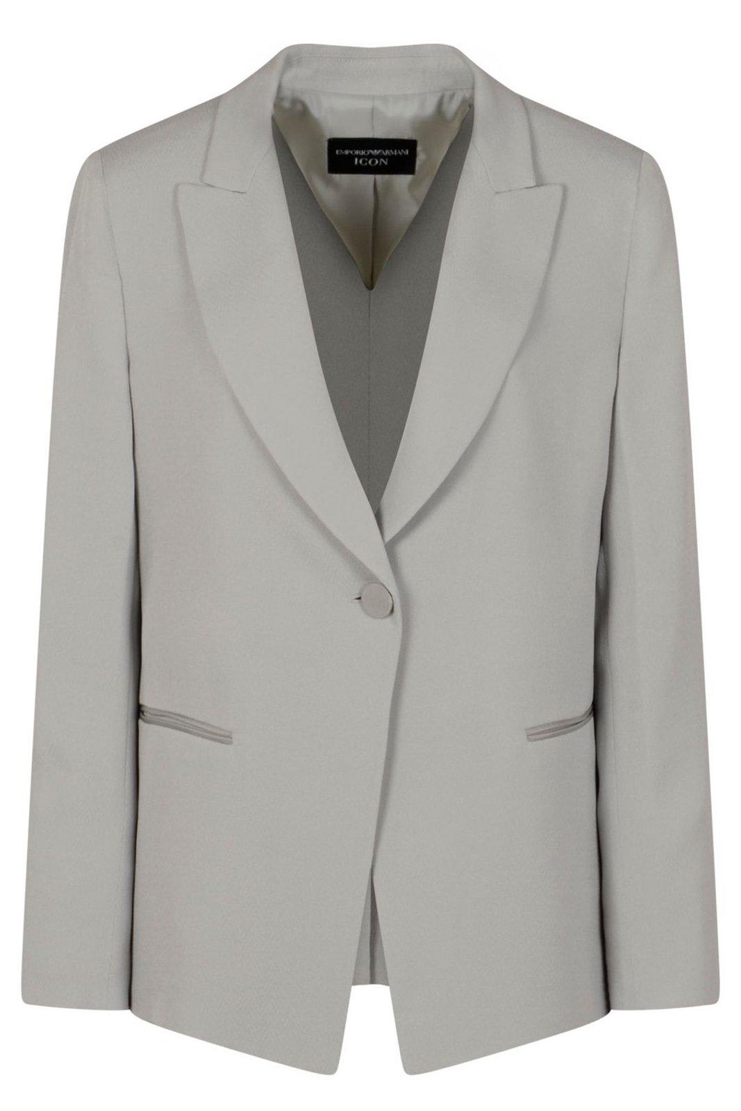 Emporio Armani Icon Chevron Single-breasted Blazer