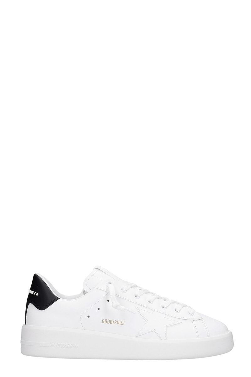 Golden Goose Pure Star Sneakers In White Leather