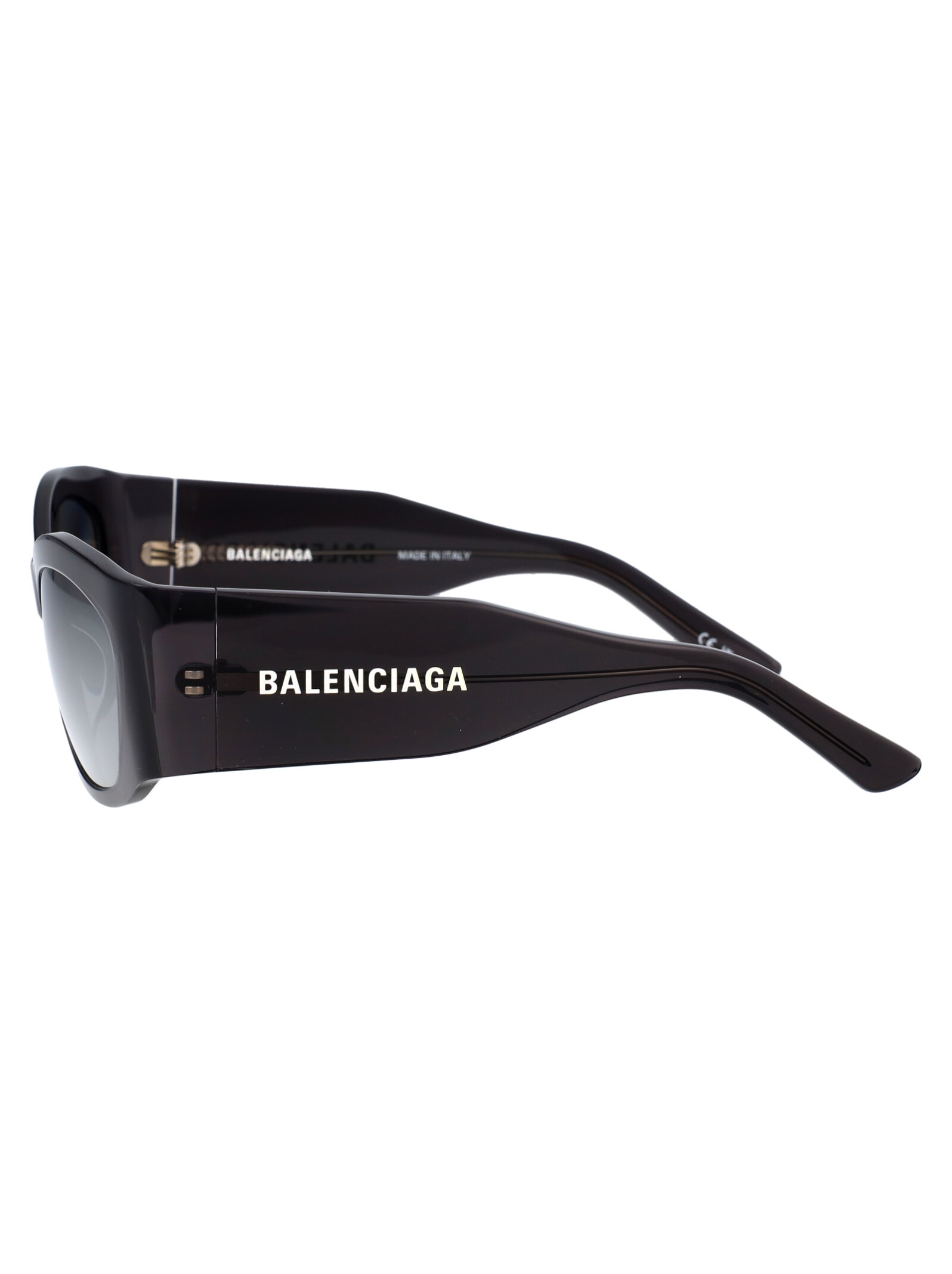 Shop Balenciaga Bb0329s Sunglasses In 003 Grey Grey Silver