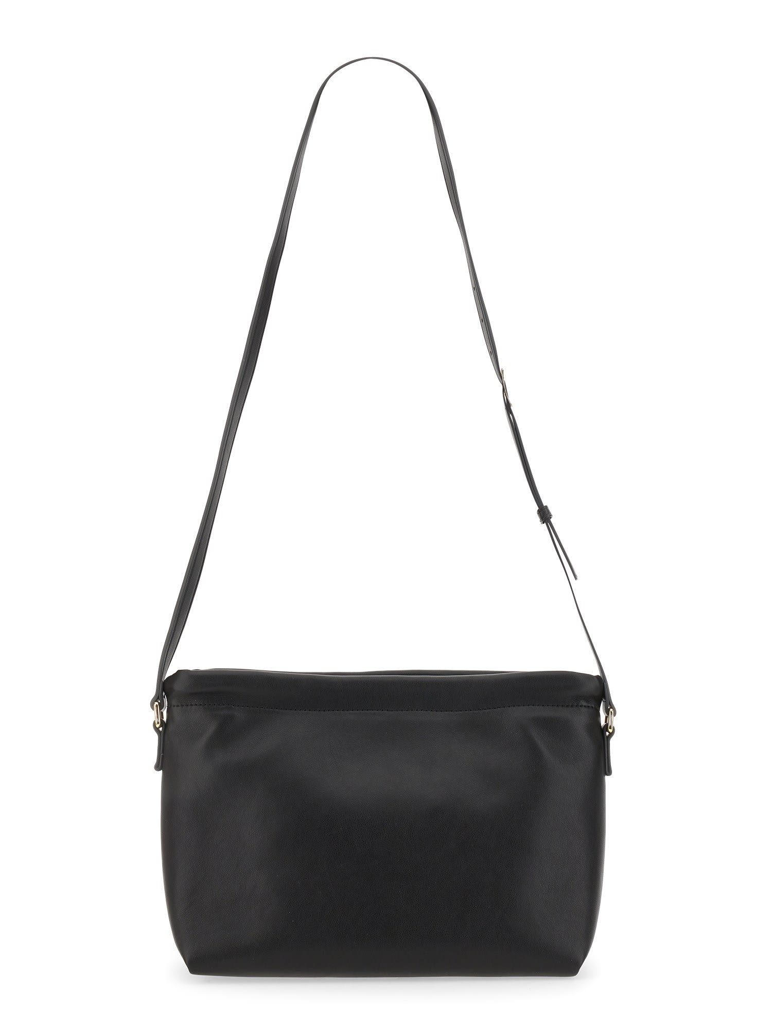 Apc A.p.c. Calfskin Shoulder Bag With Top Handle In Black