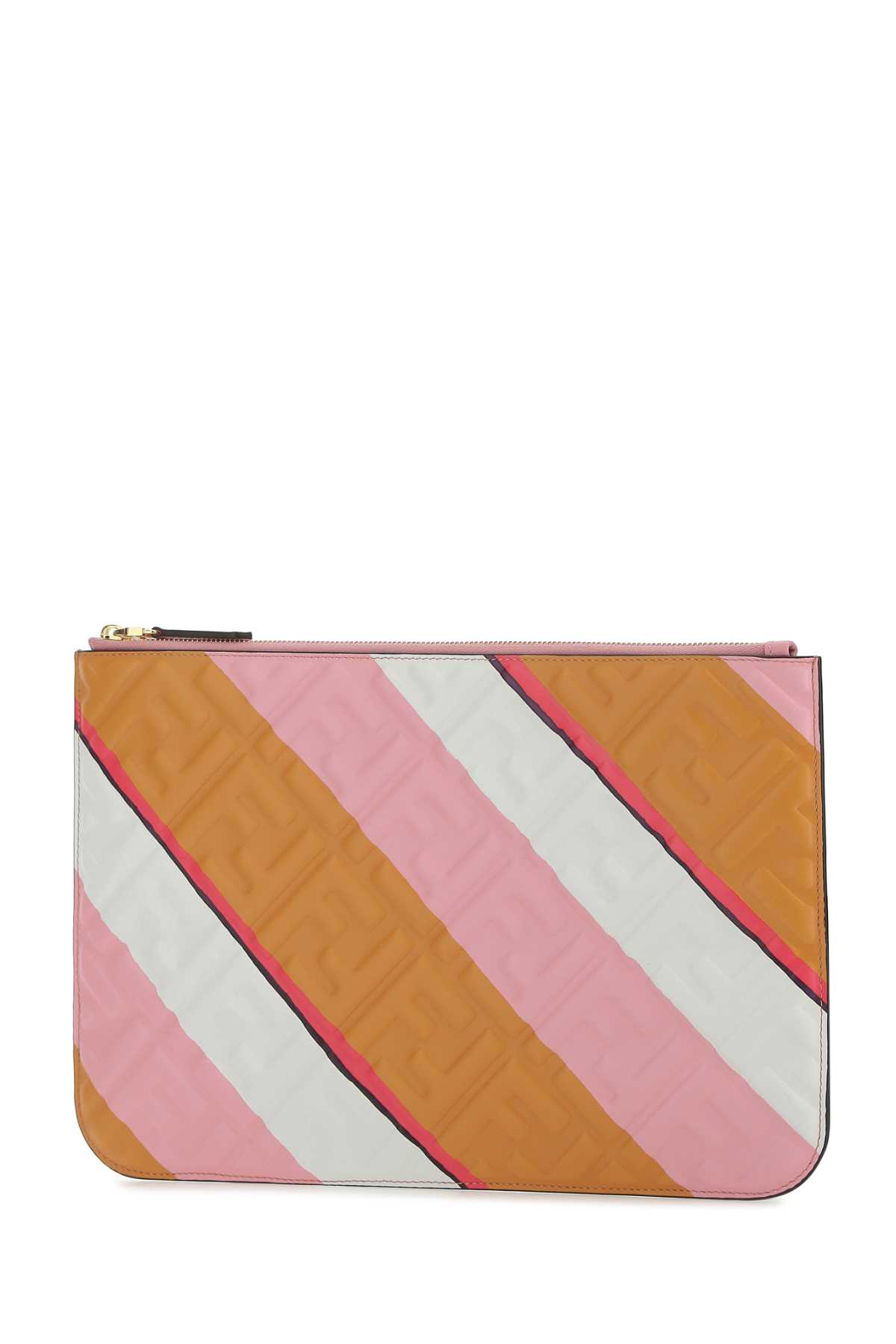 Shop Fendi Multicolor Nappa Leather Pouch In F0w52