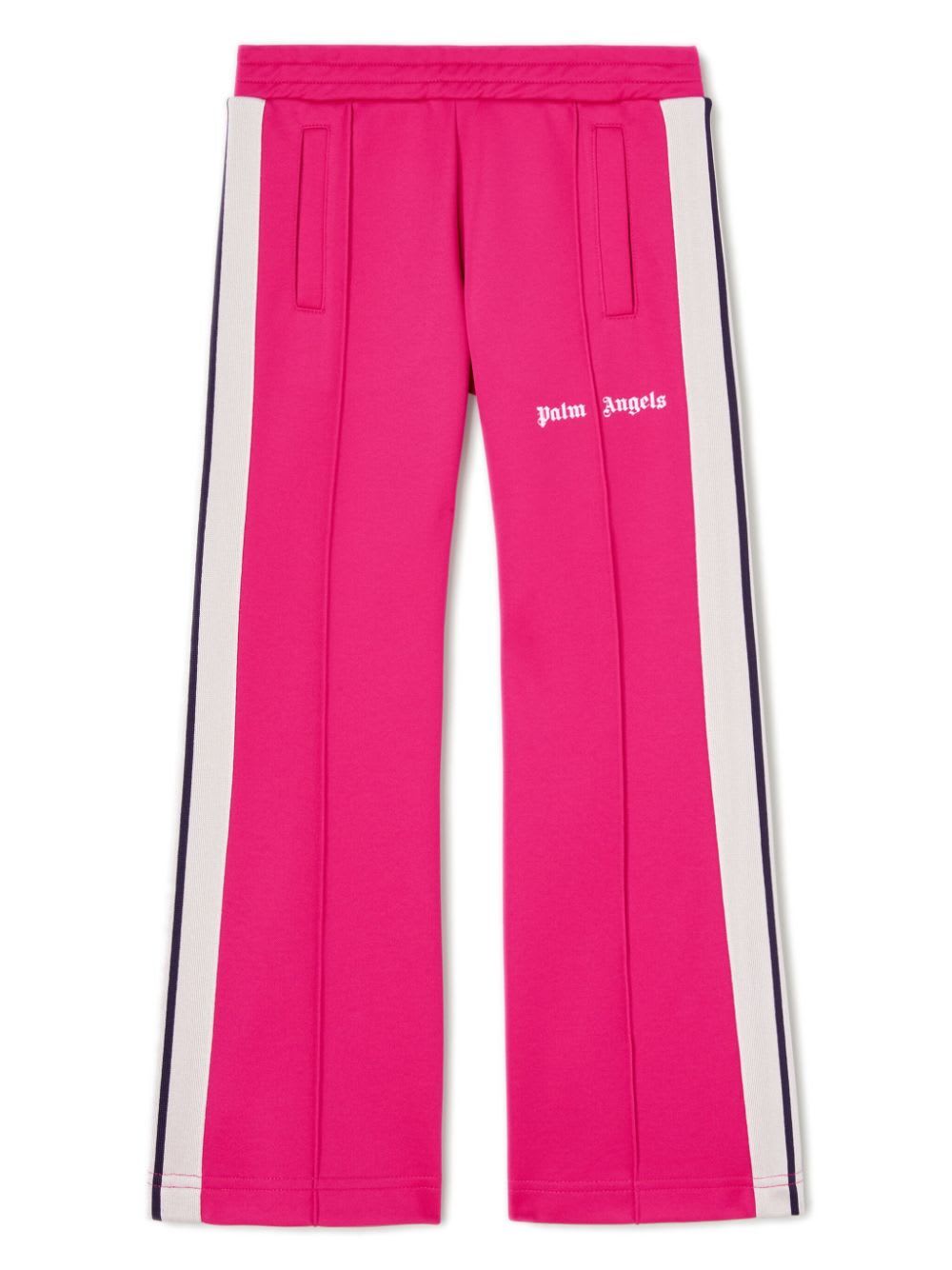 Shop Palm Angels Pa Track Flare Pant In Fuchsia Off