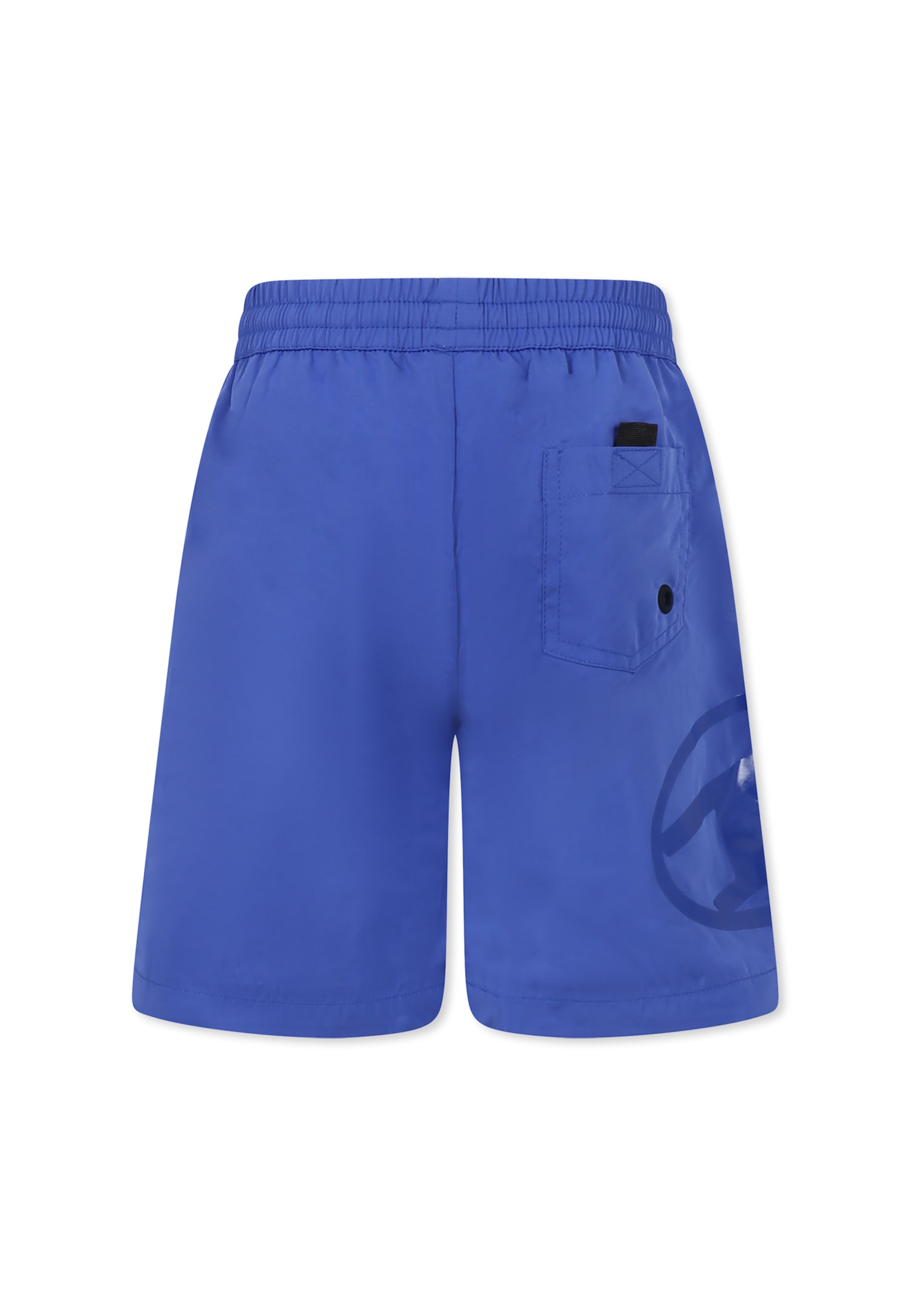 Diesel Blue Swim Shorts For Boy With Logo In Blue