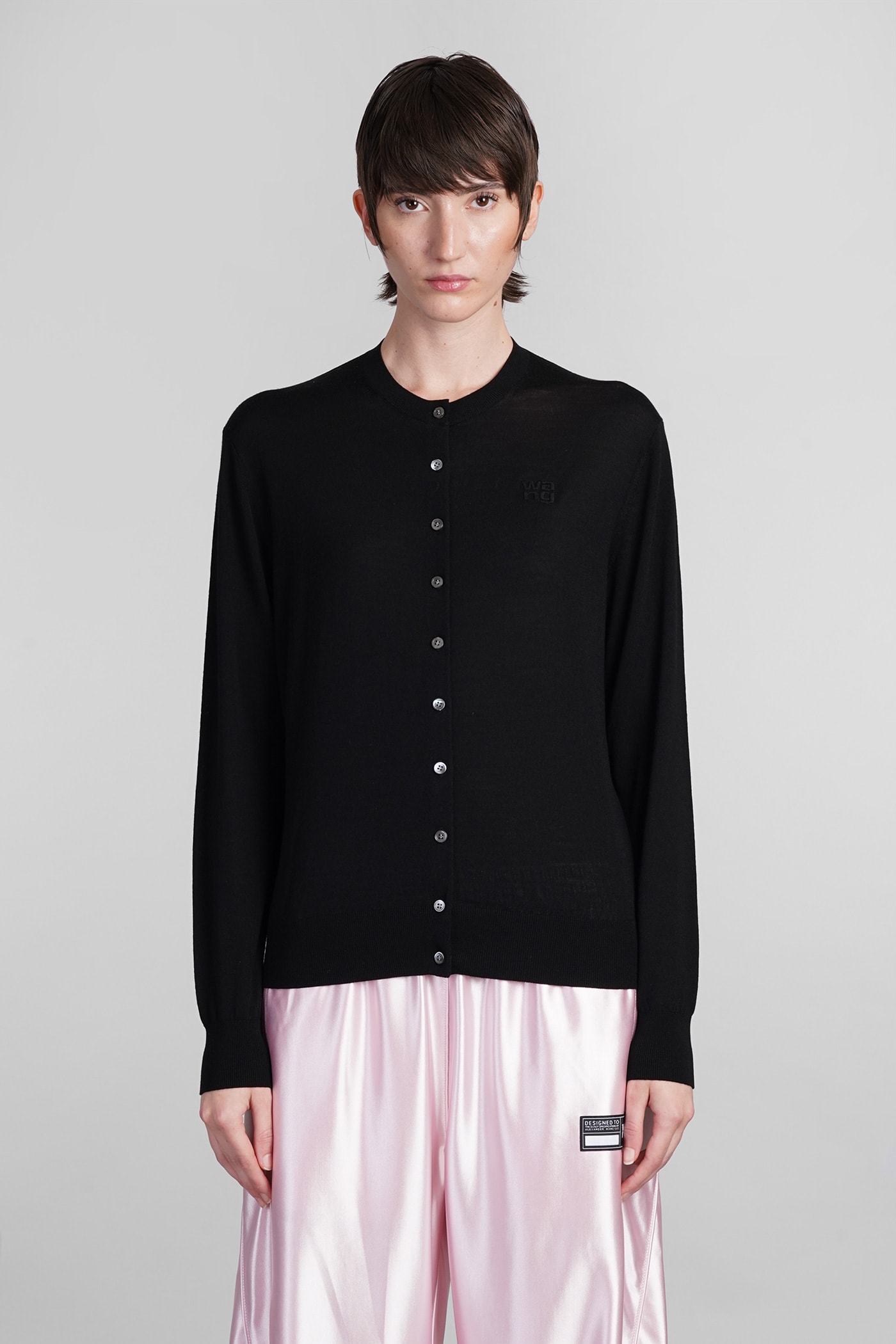 T by Alexander Wang Black Wool Cardigan