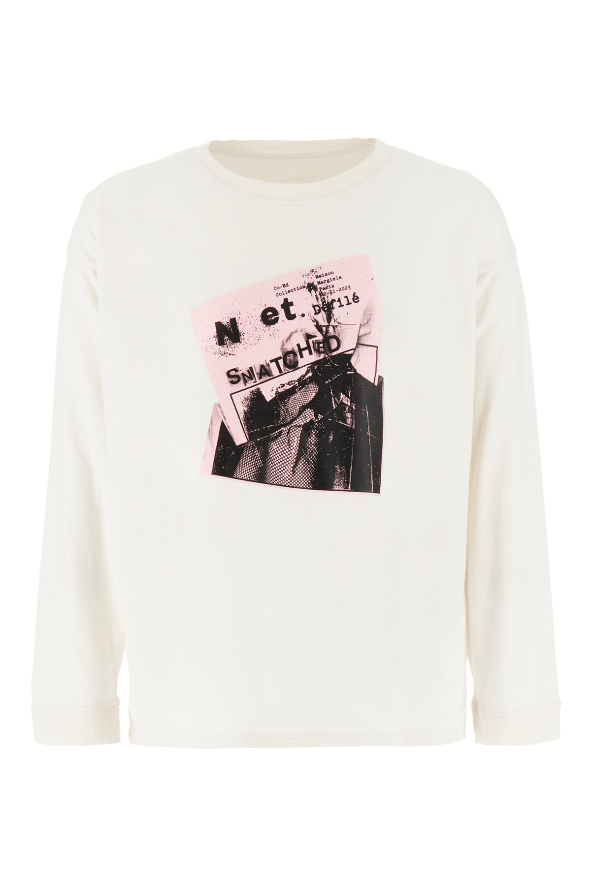 Maison Margiela Ivory Cotton T-shirt In White