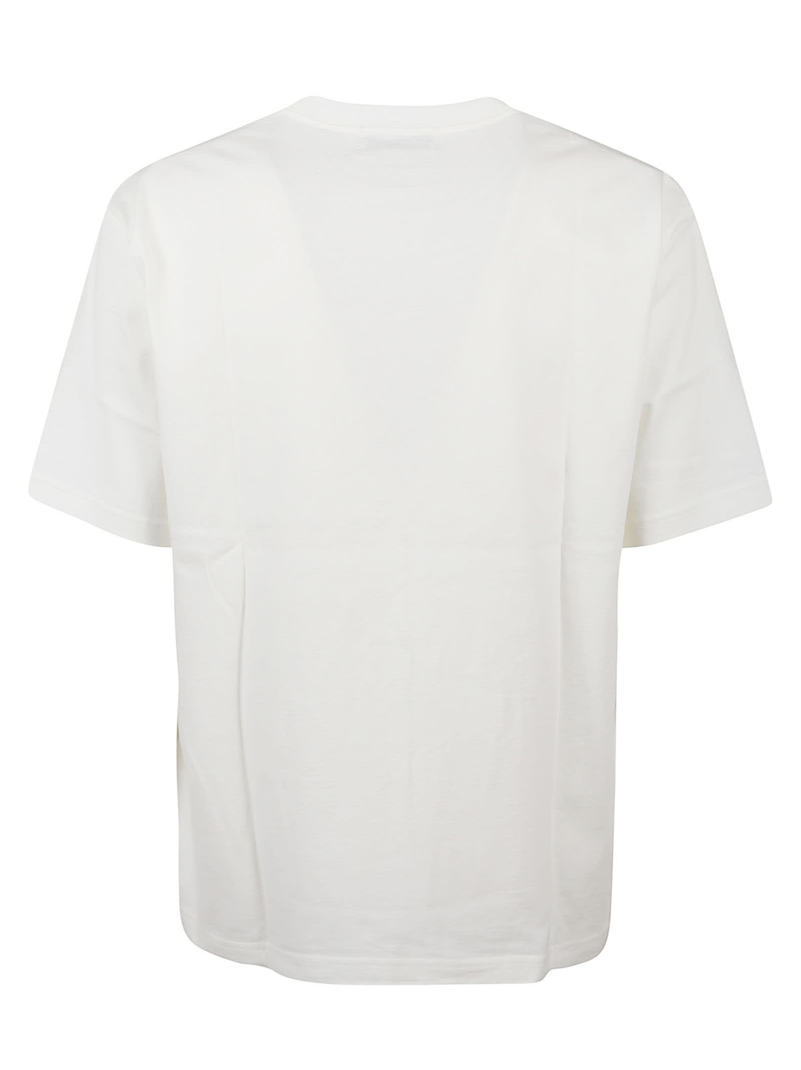 Ambush Neon Graphic Crew Neck T-shirt In Blanc De Blanc Flame