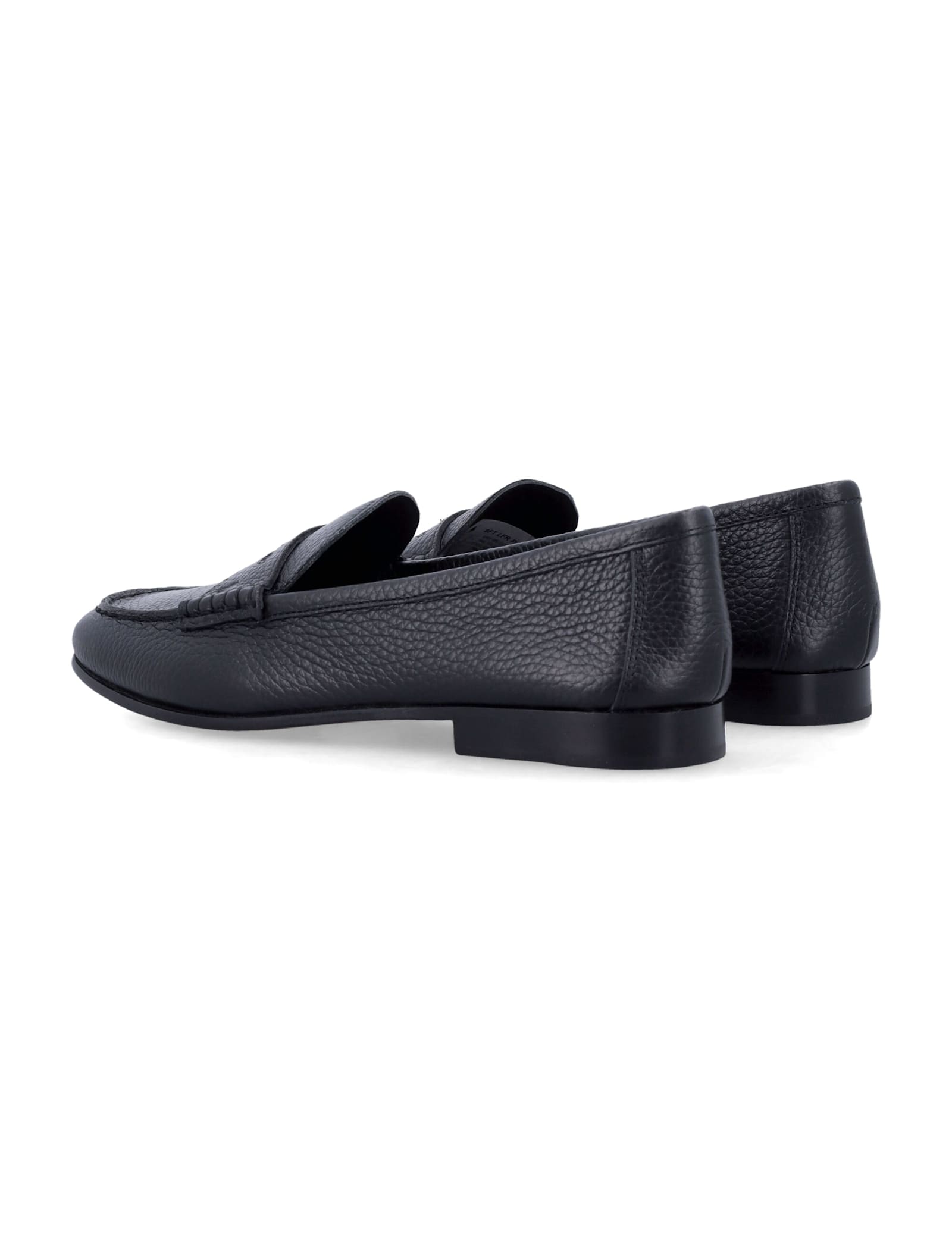 Polo Ralph Lauren Pebbled Leather Penny Loafer In Black