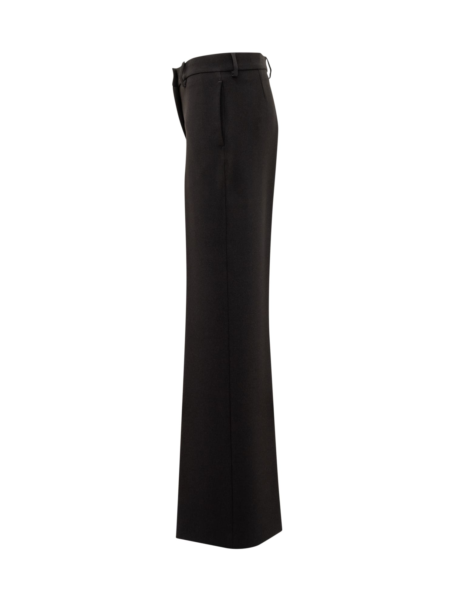 Shop Msgm Trousers In Black