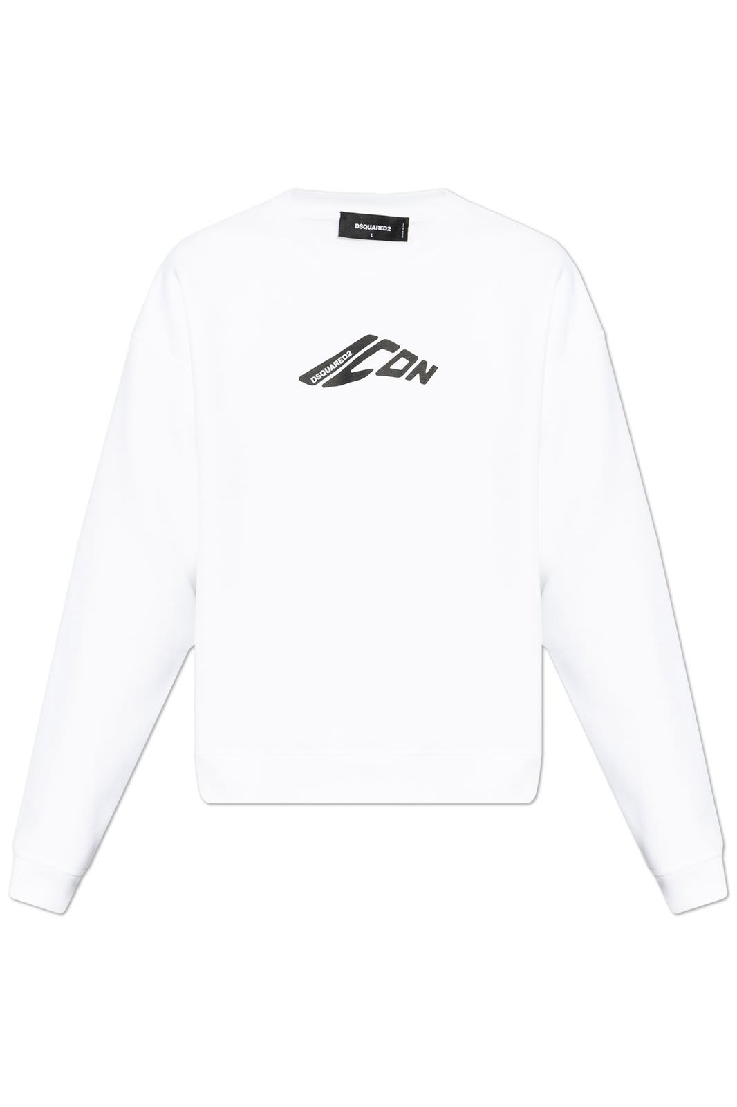 Shop Dsquared2 Logo Printed Crewneck Sweatshirt In White