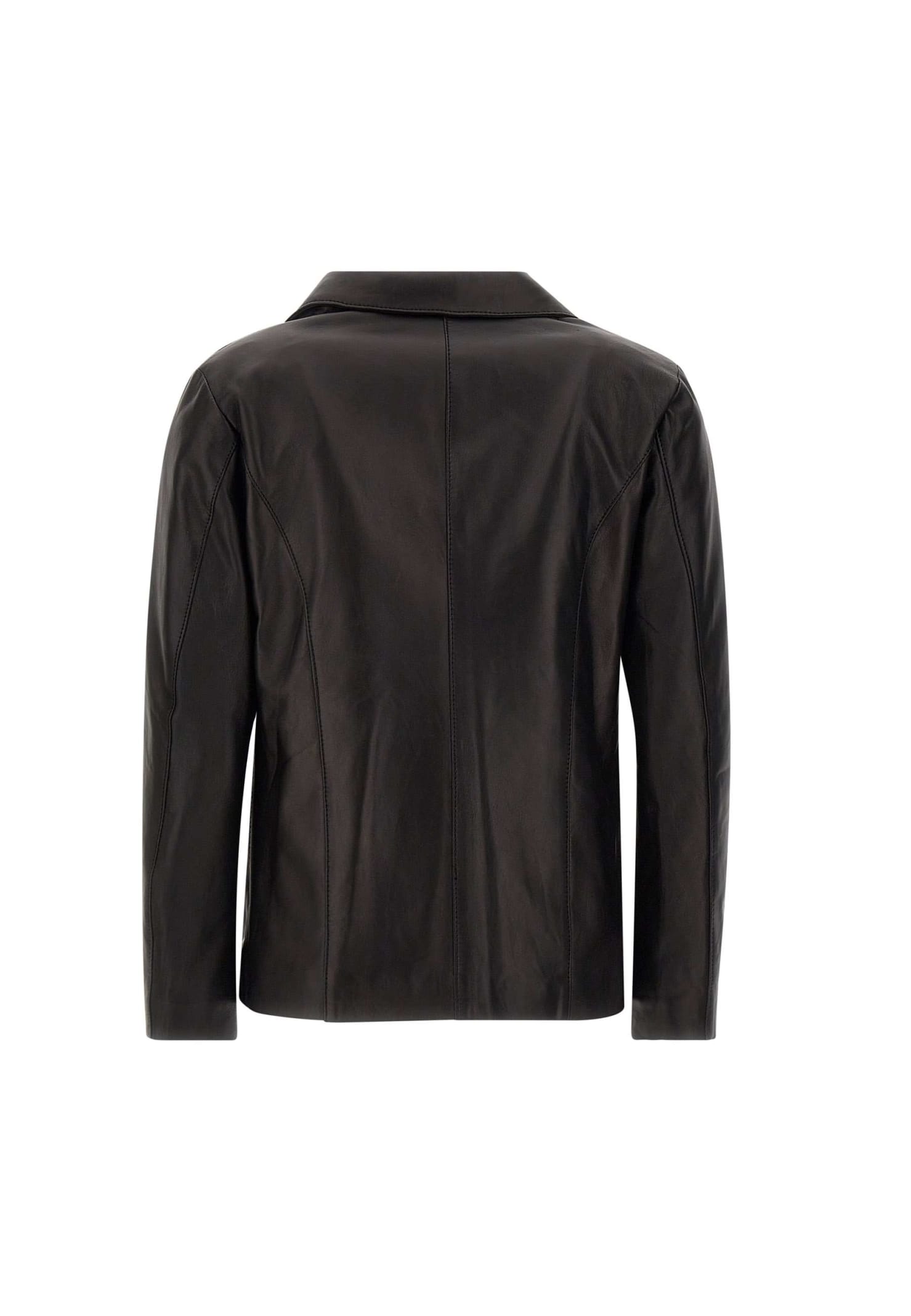 Shop Mono Ginger Leather Jacket In Black