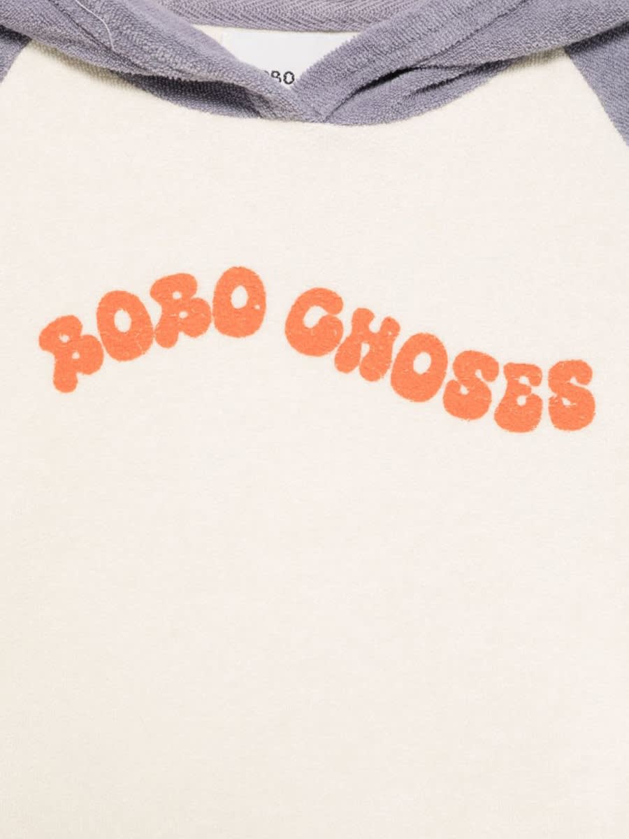 Bobo Choses Wavy Terry Cloth Hoodie In Blue