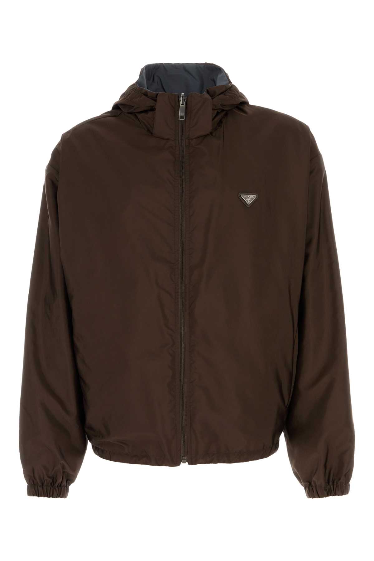Prada Brown Re-nylon Reversibile Jacket In Brown