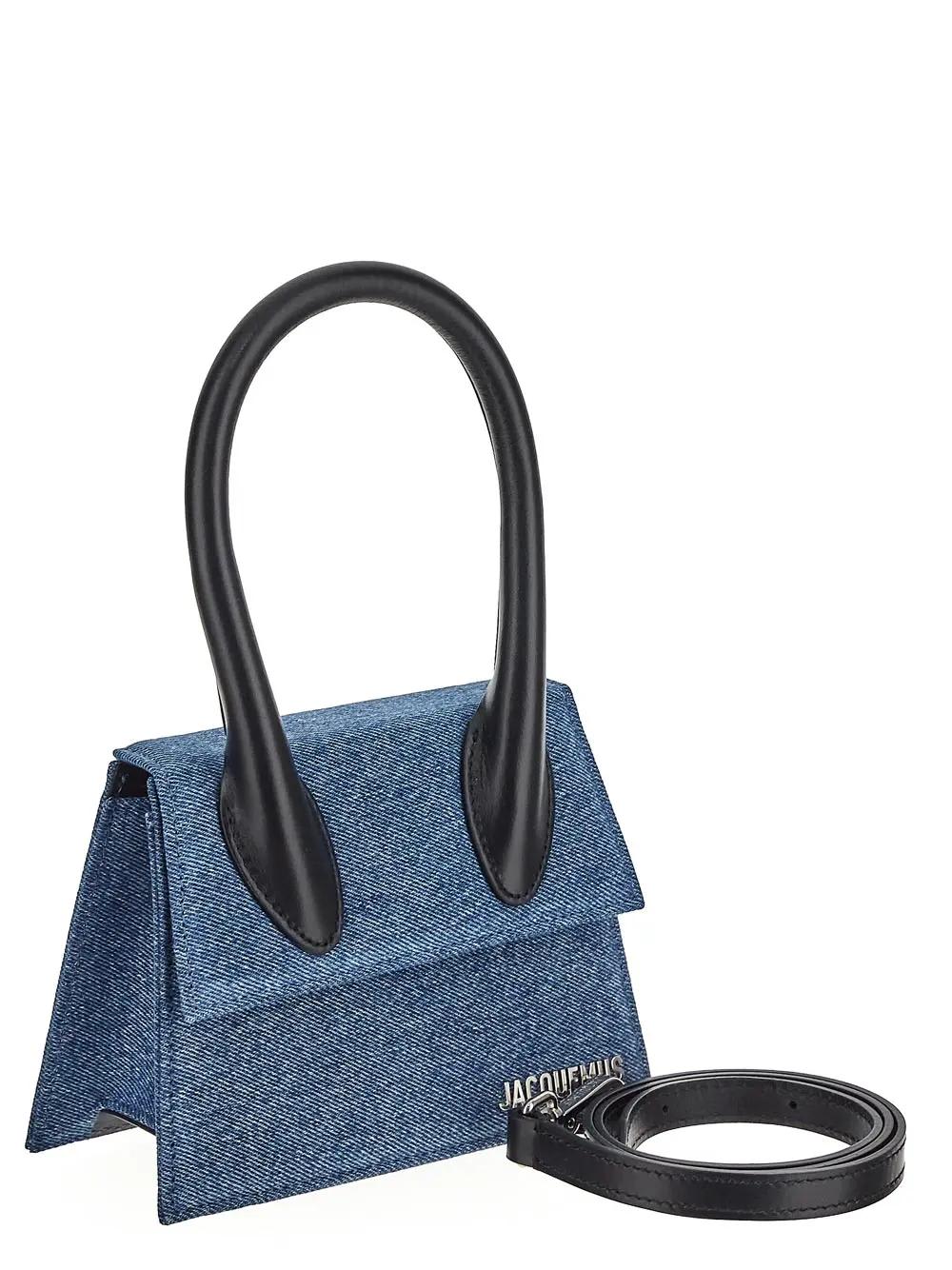 Shop Jacquemus Le Chiquito Moyen Handbag In Blue