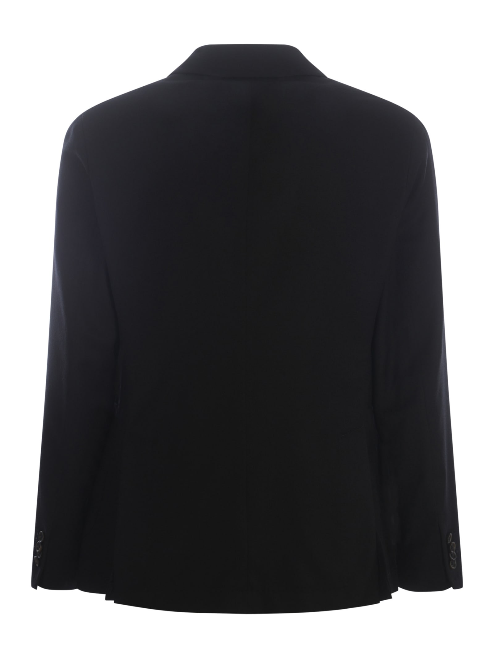 Shop Manuel Ritz Double-breasted  Wool Jacket In Black