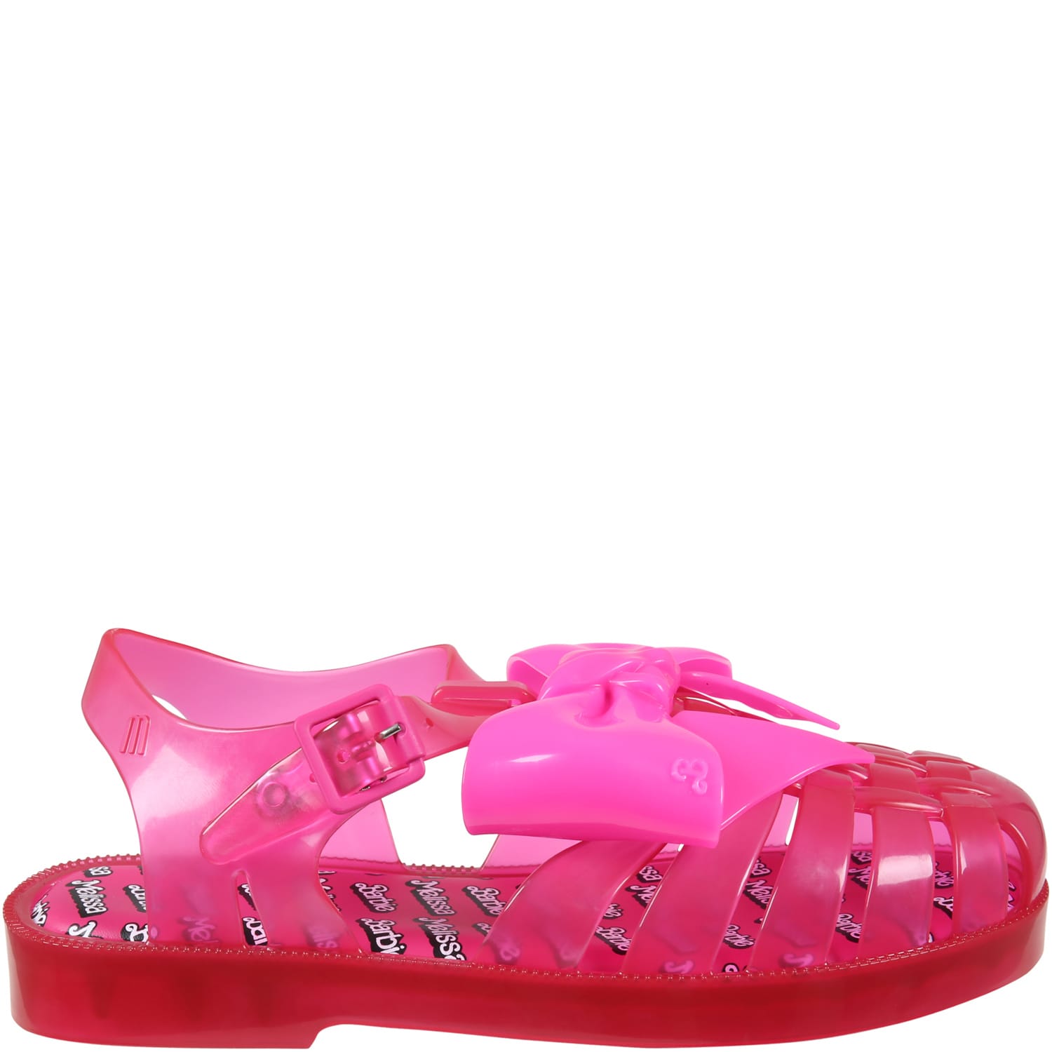 Melissa Fuchsia Sandals For Girl With Bow