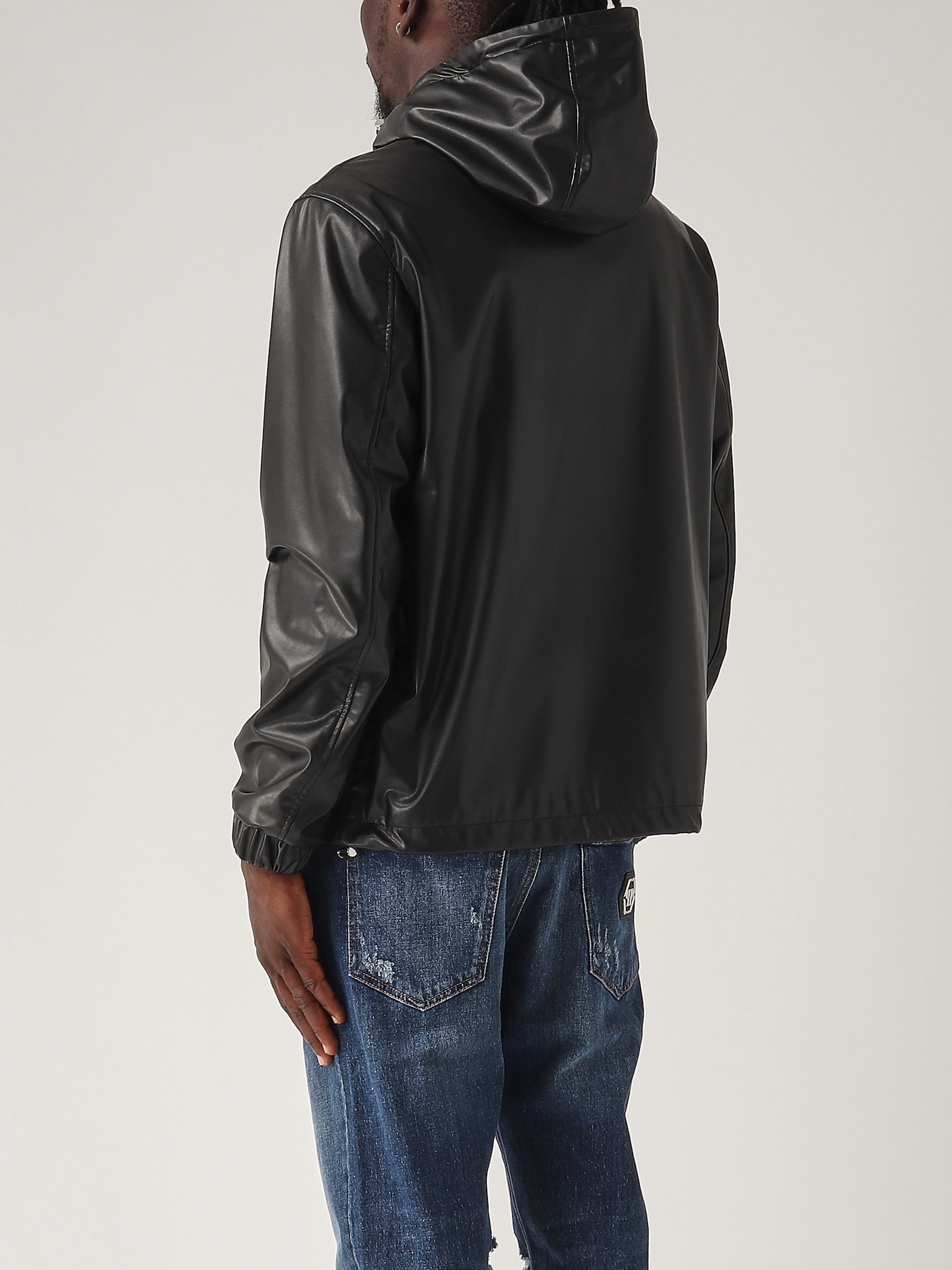 Shop Philipp Plein Windbreaker Jacket In Nero