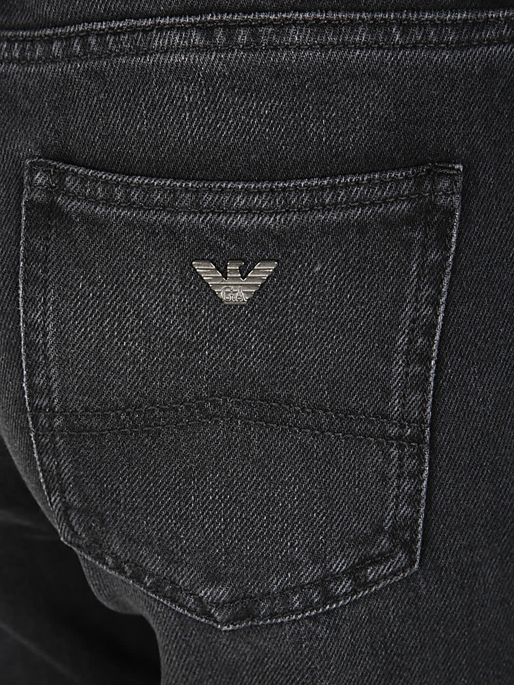 Shop Emporio Armani 5 Pockets Pack In Denim Black