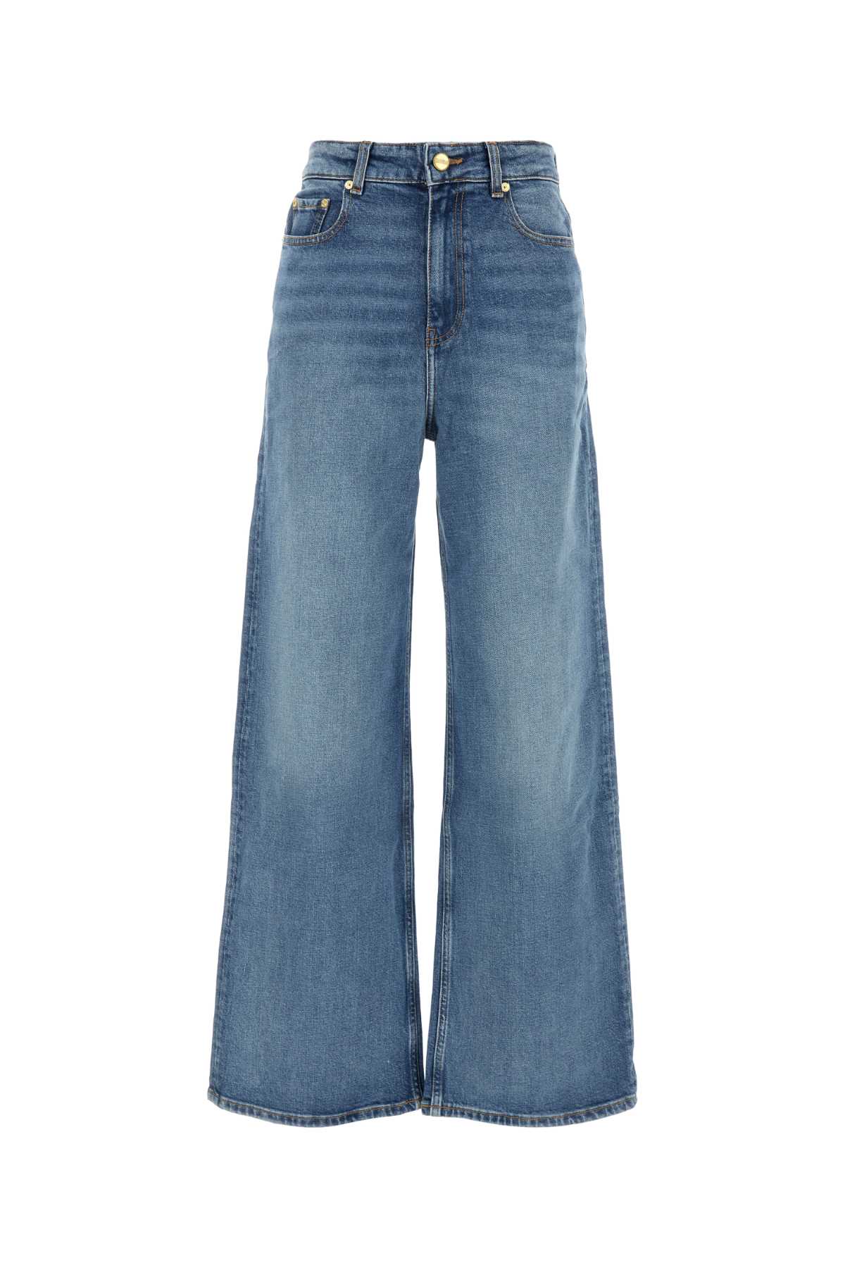 Stretch Denim Wide-leg Jeans