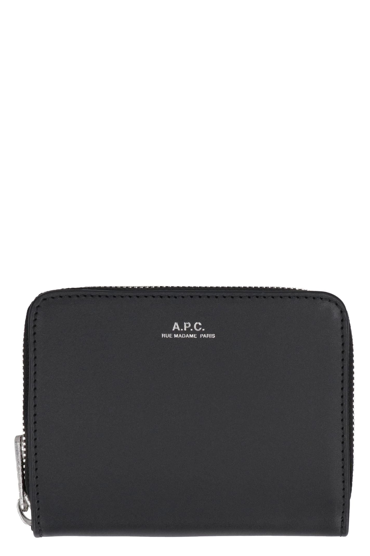 Apc Emmanuel Leather Wallet In Black