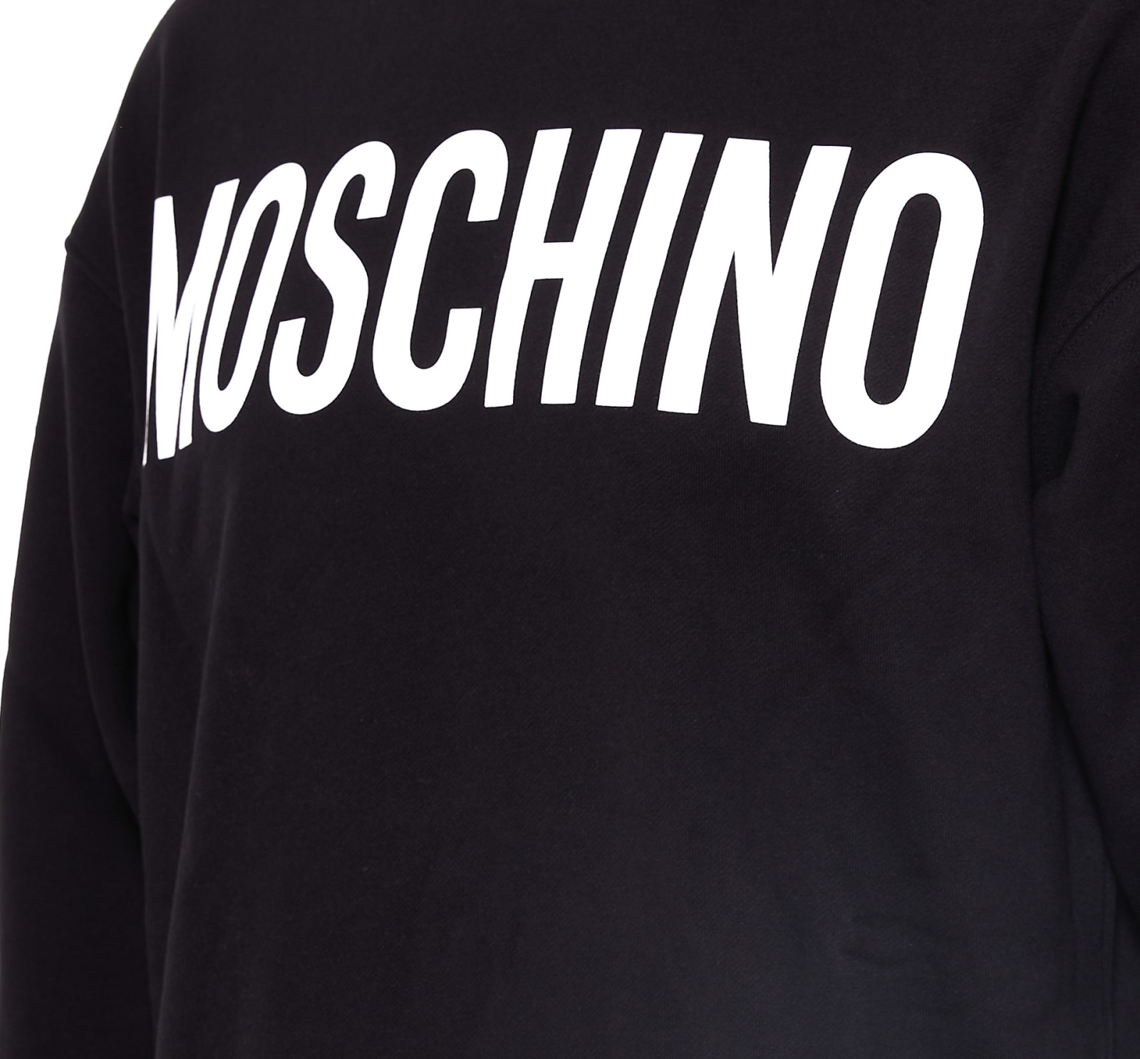 Shop Moschino Logo Sweatshirt In Nero