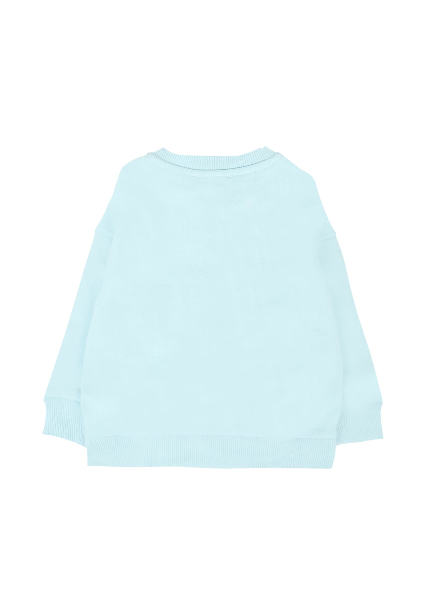 Moschino Light Blue T-shirt For Baby Boy With Teddy Bear In Blue