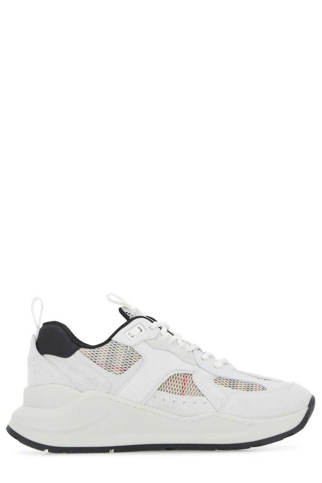 BURBERRY PANELLED LACE-UP SNEAKERS